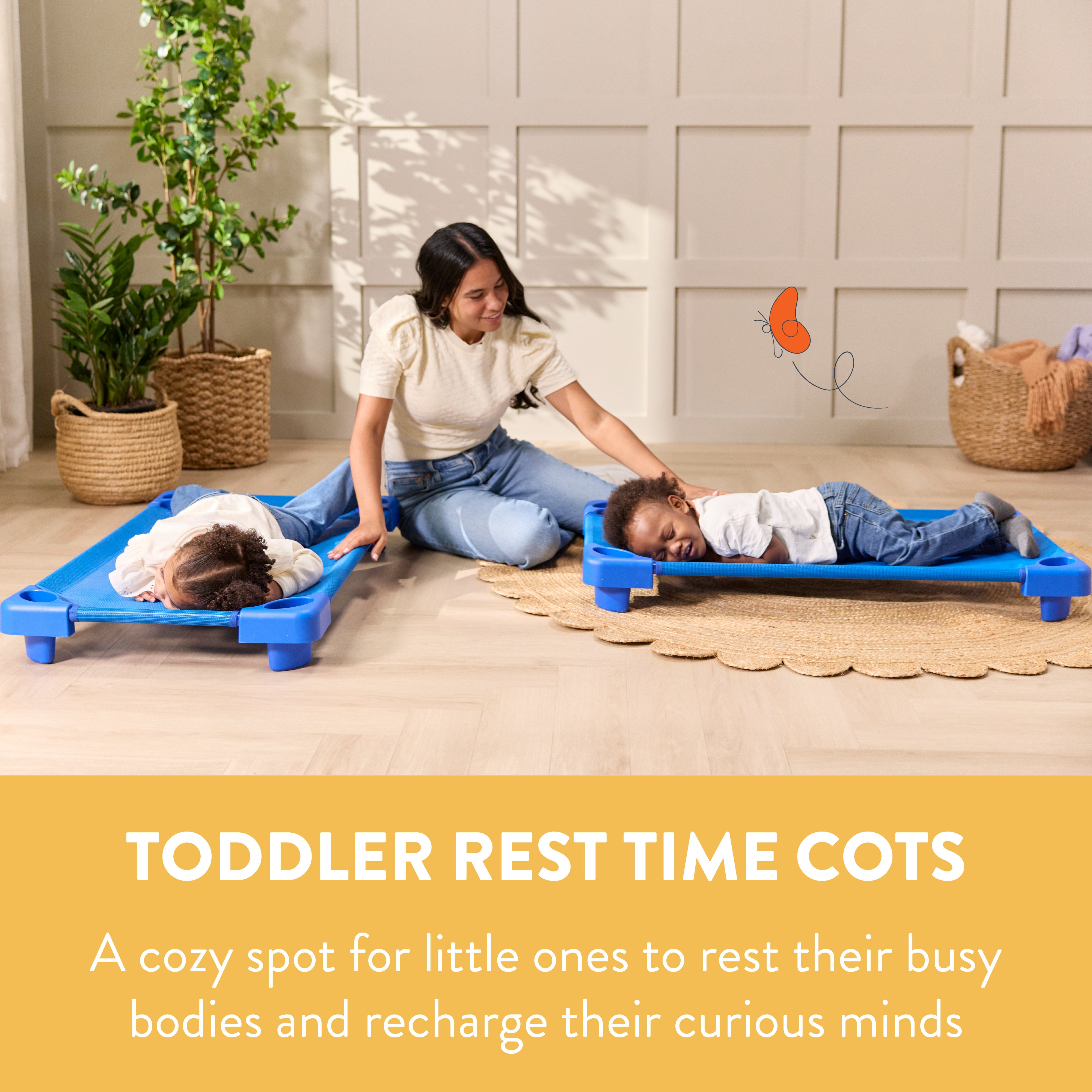 Sleepline Stackable Toddler Cots, Ready-to-Assemble, 6-Pack