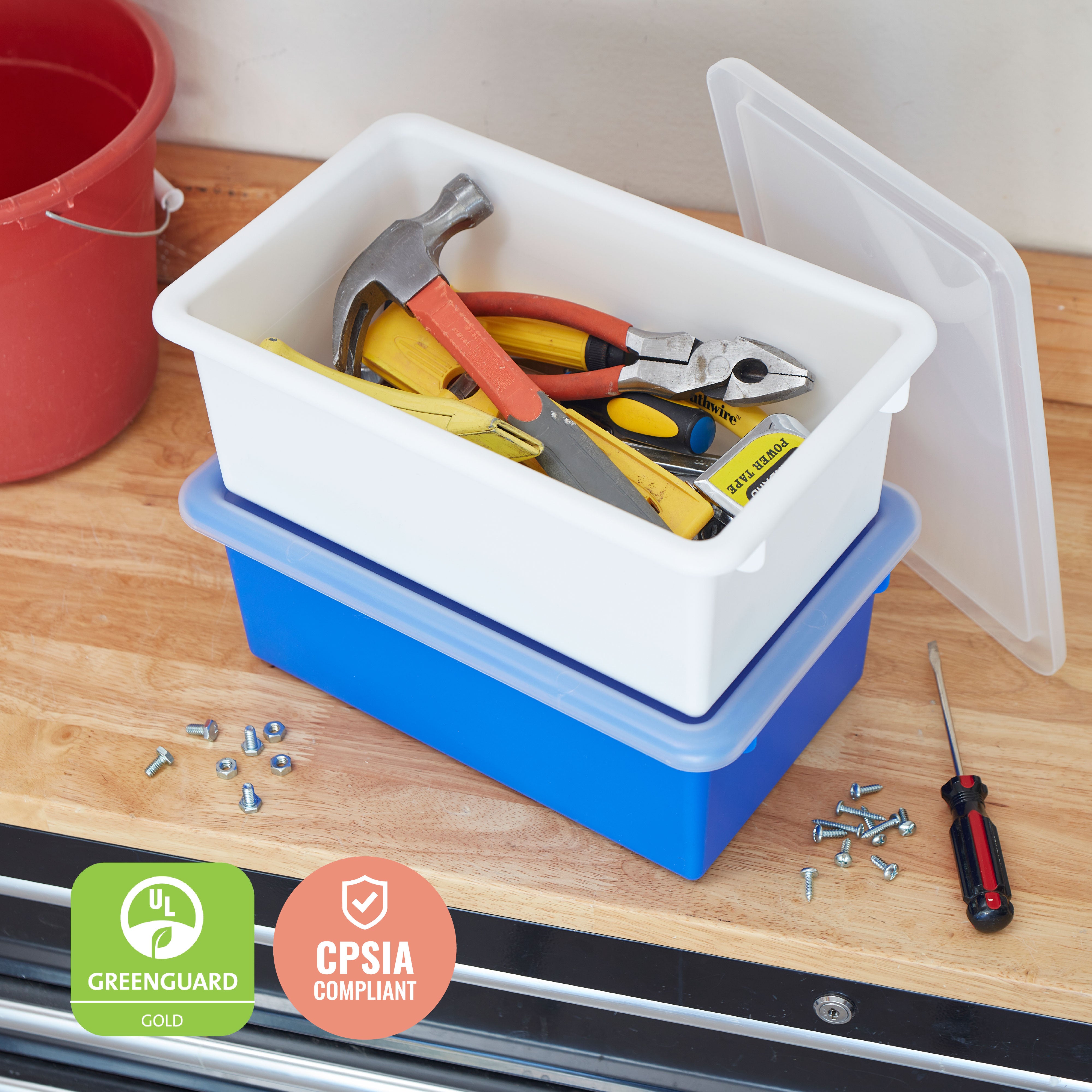 Cubby Storage Bin with Lid, 10-Piece