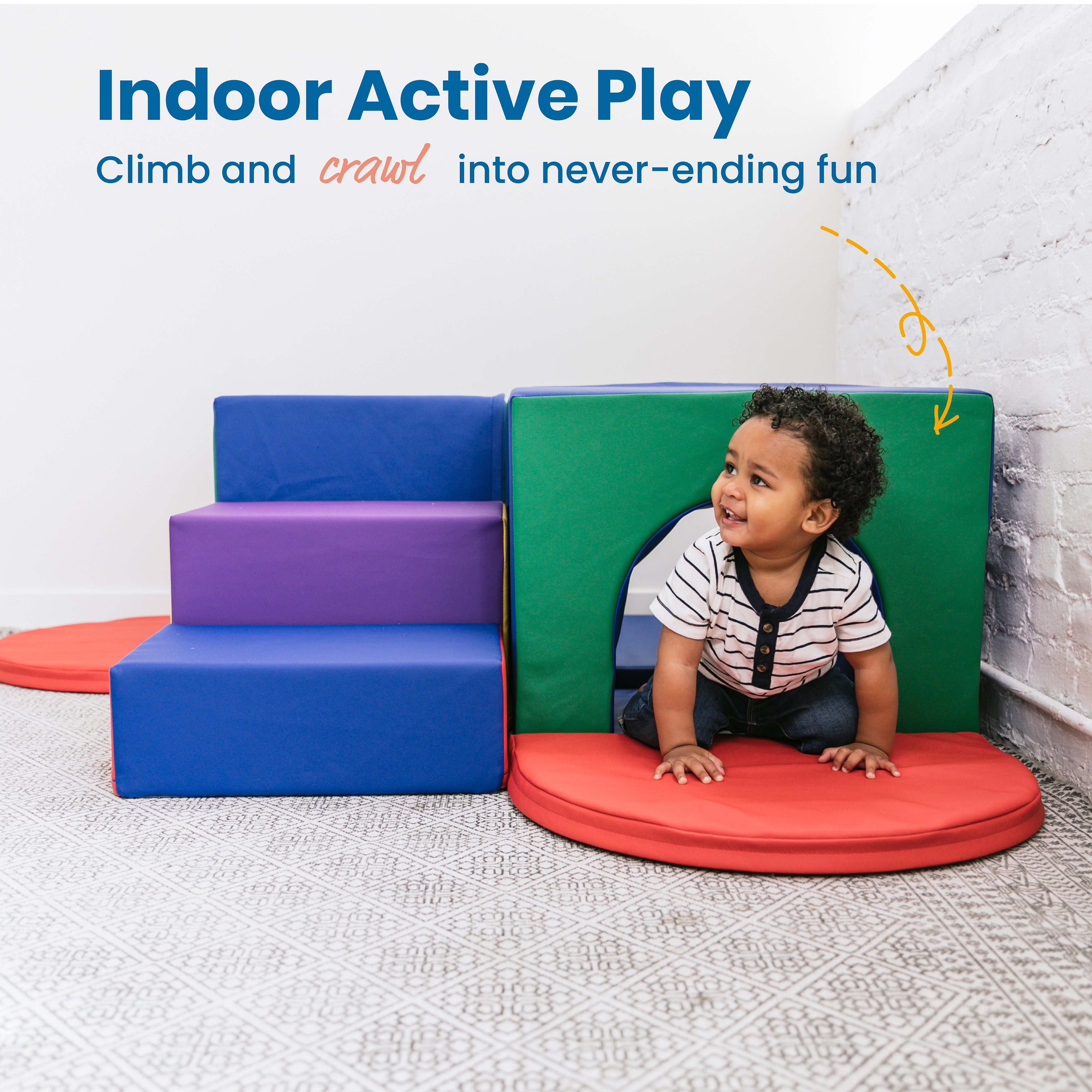 Tunnel Maze Corner Climber, 7-Piece