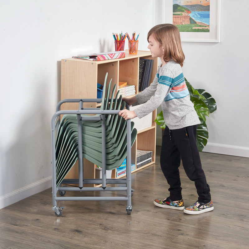 The Surf Storage Rack, Stores 10 Portable Lap Desks, Cart with Rolling and Locking Casters