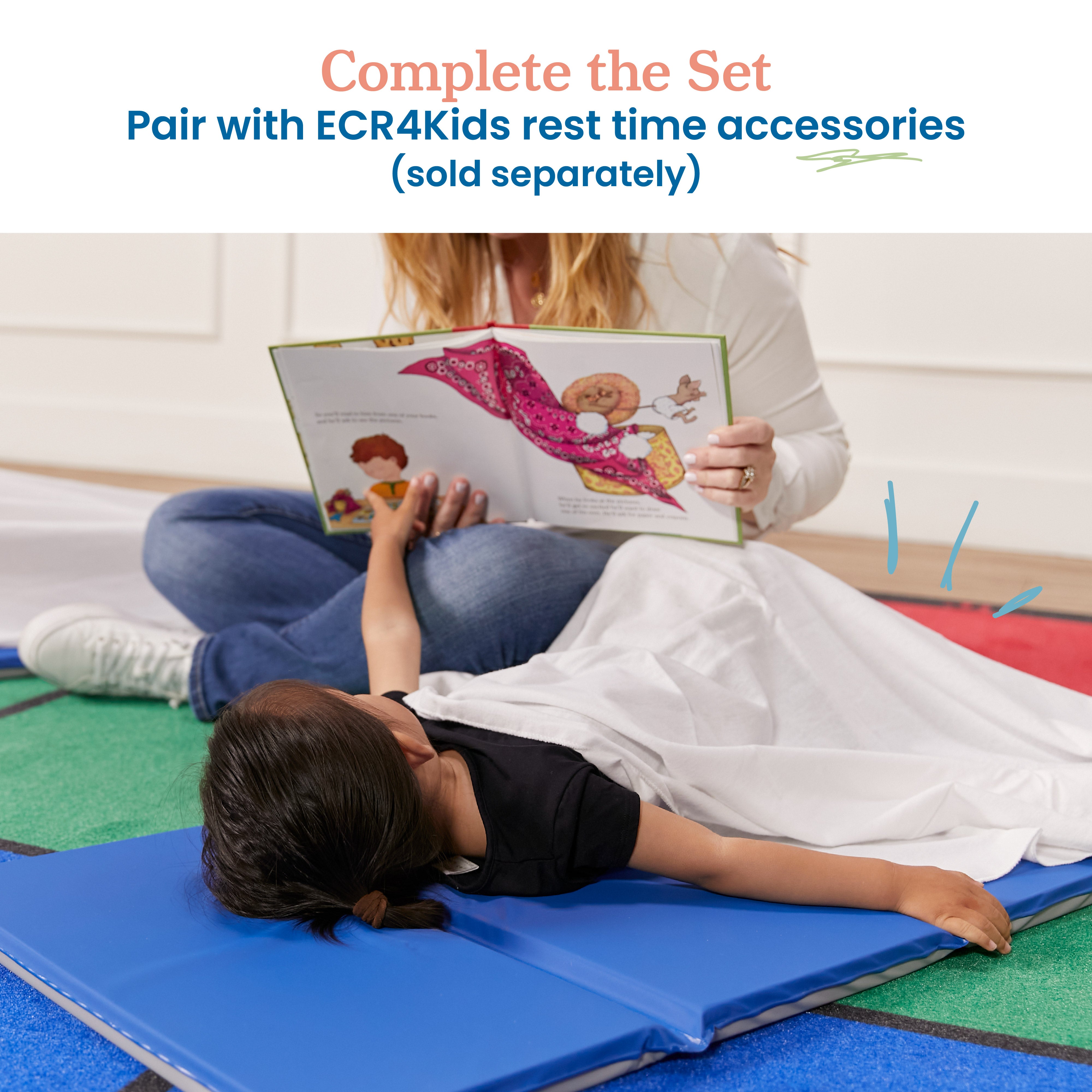 Everyday Folding Rest Mat, 3-Section, 1in, 5-Pack
