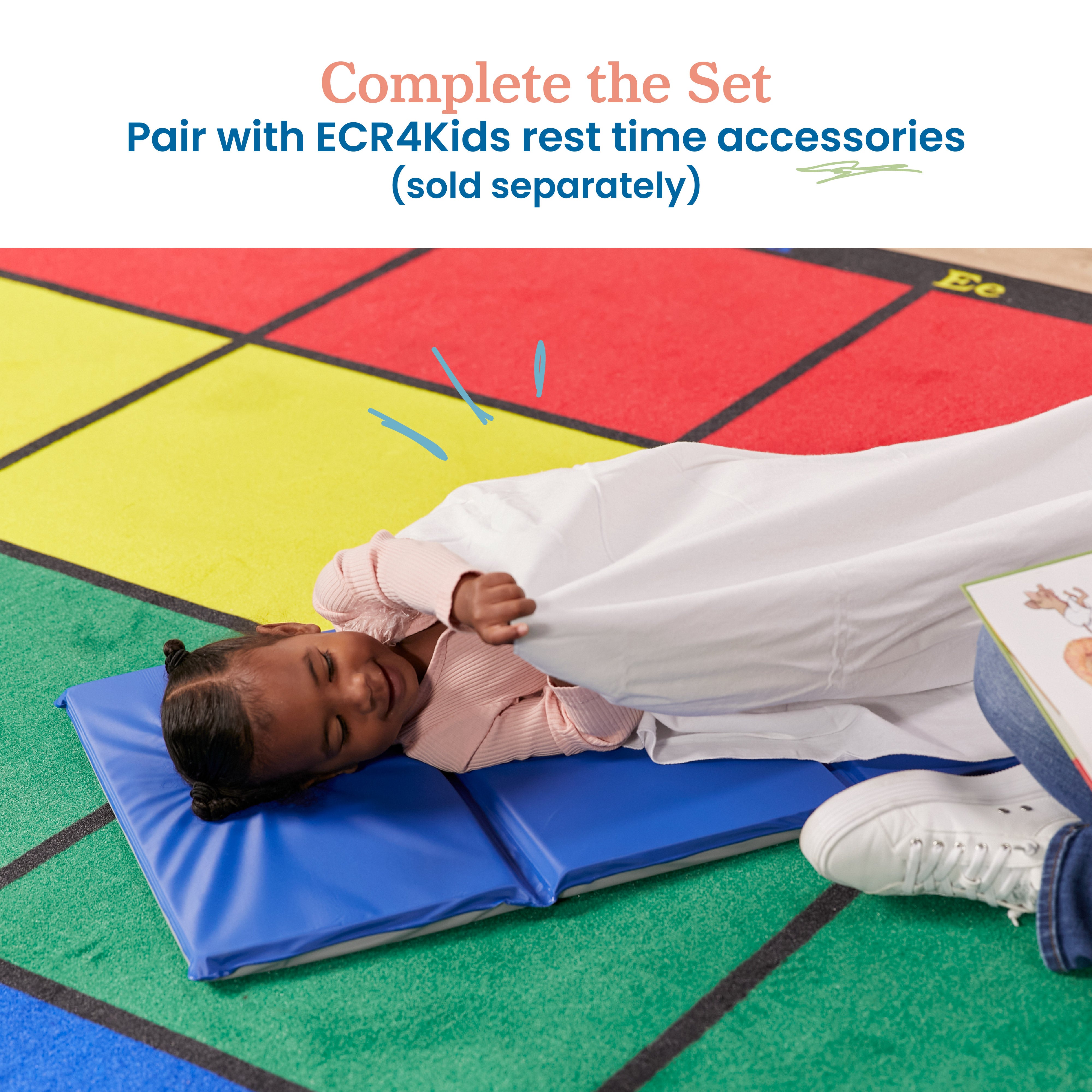 Everyday Folding Rest Mat, 4-Section, 5-Pack