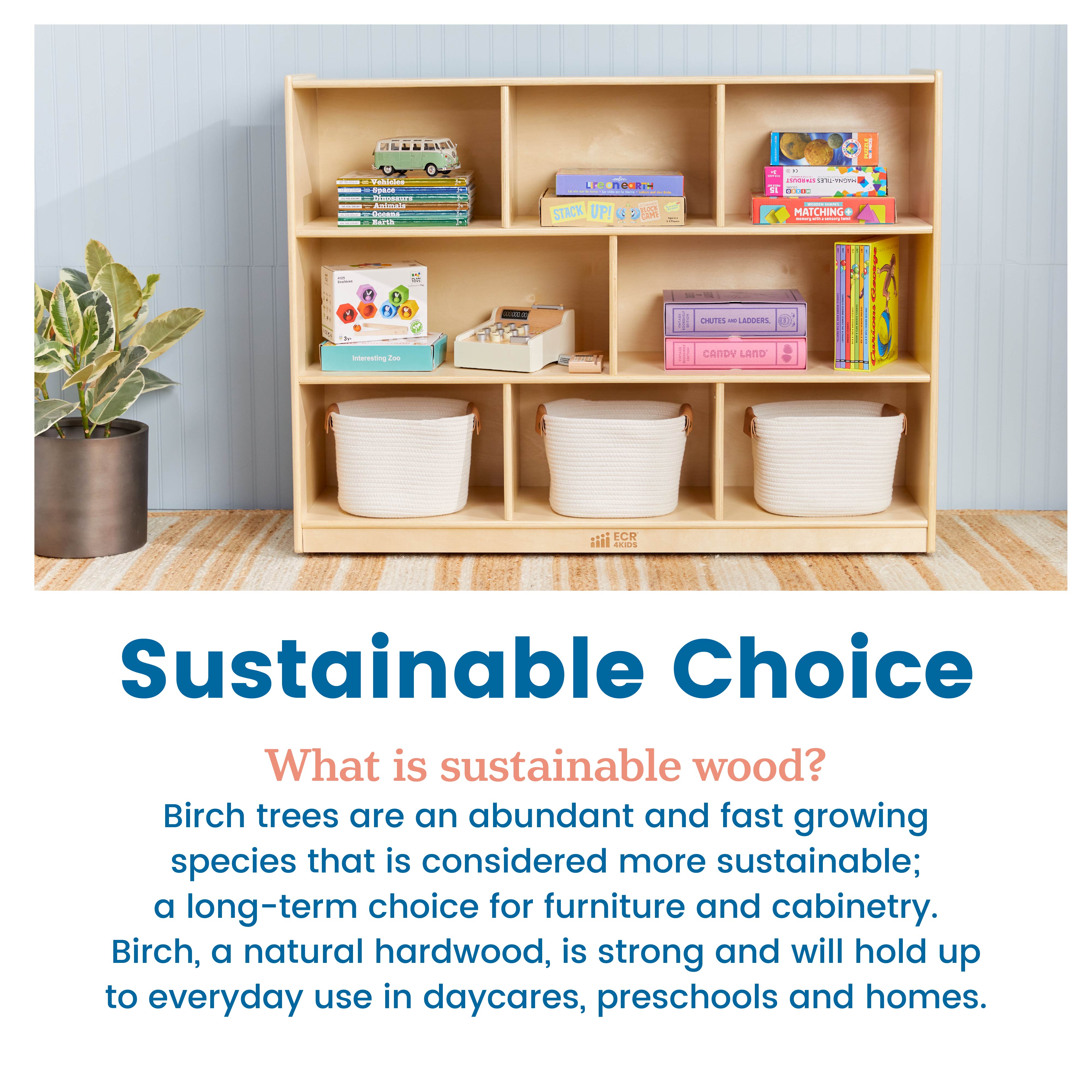 8-Compartment Mobile Storage Cabinet, Elementary