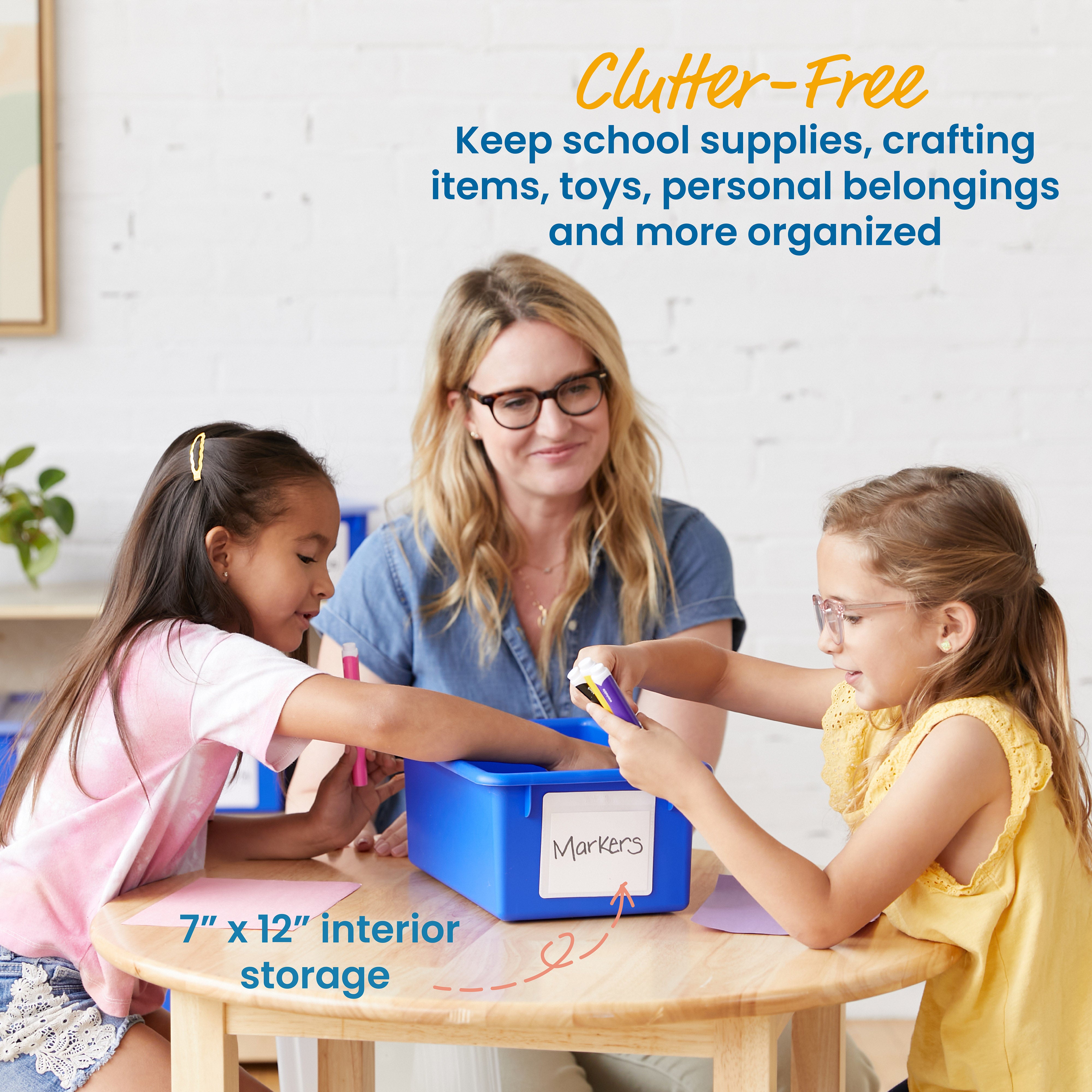 Cubby Storage Bin with Lid, 10-Piece