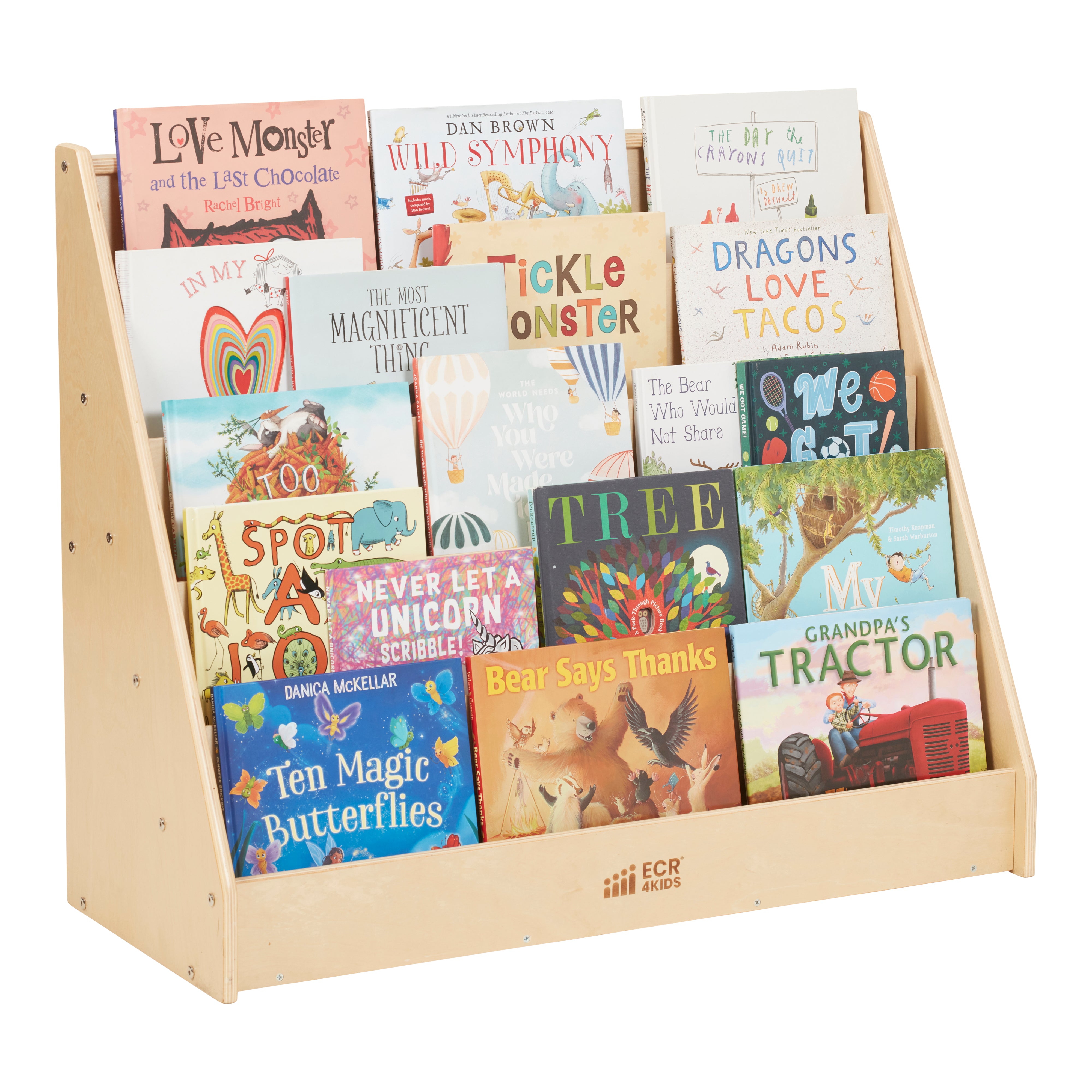 Preschool Cozy Reading Corner Package with Book Display, Storage Cabinet and Floor Cushions