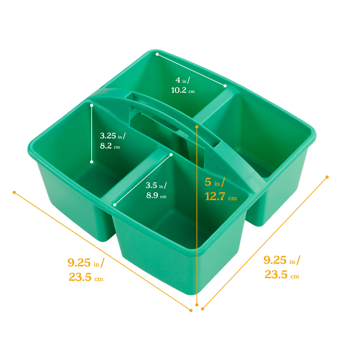 4-Compartment Medium Plastic Caddy, 6-Pack