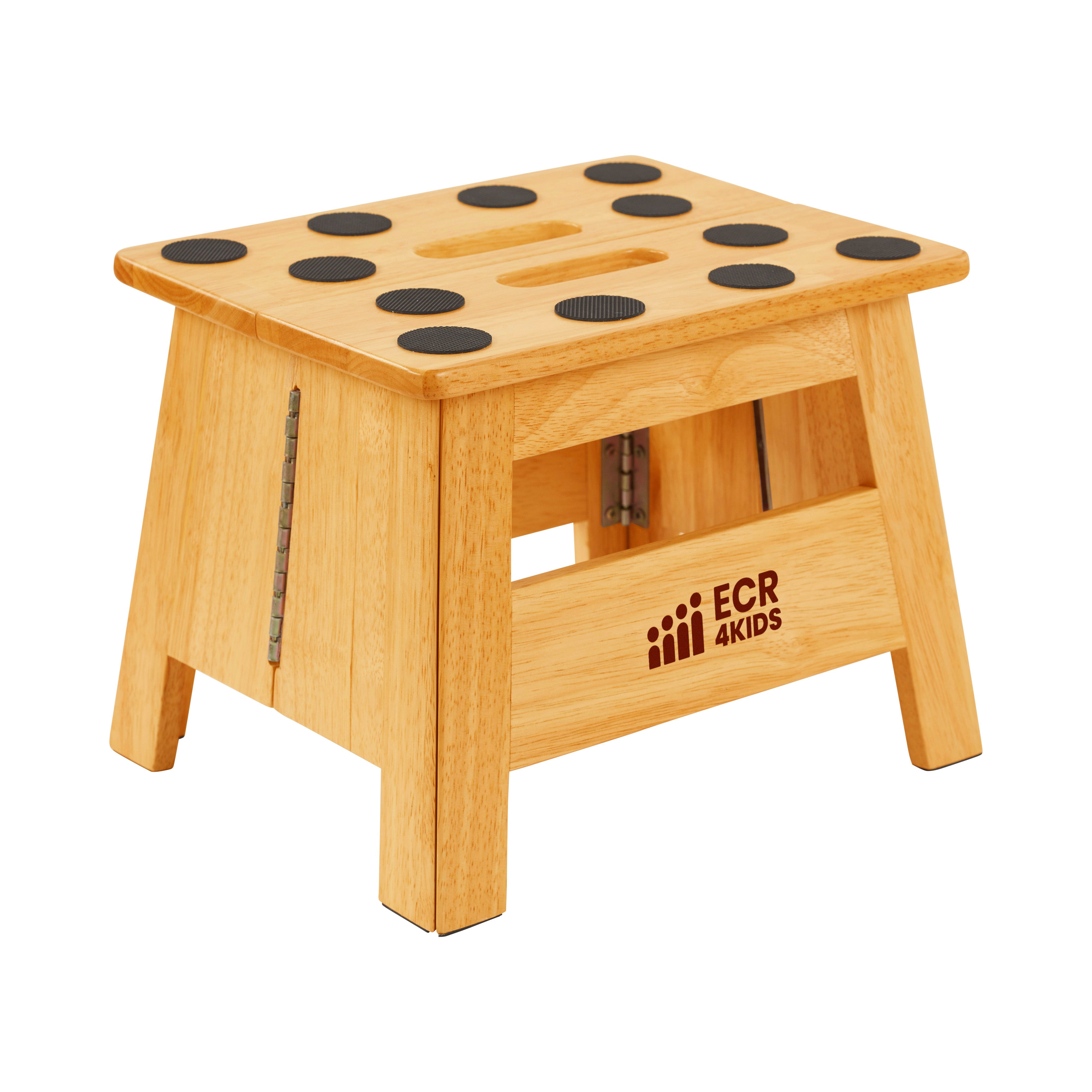 Folding Step Stool with Handle, Kids Furniture, Natural