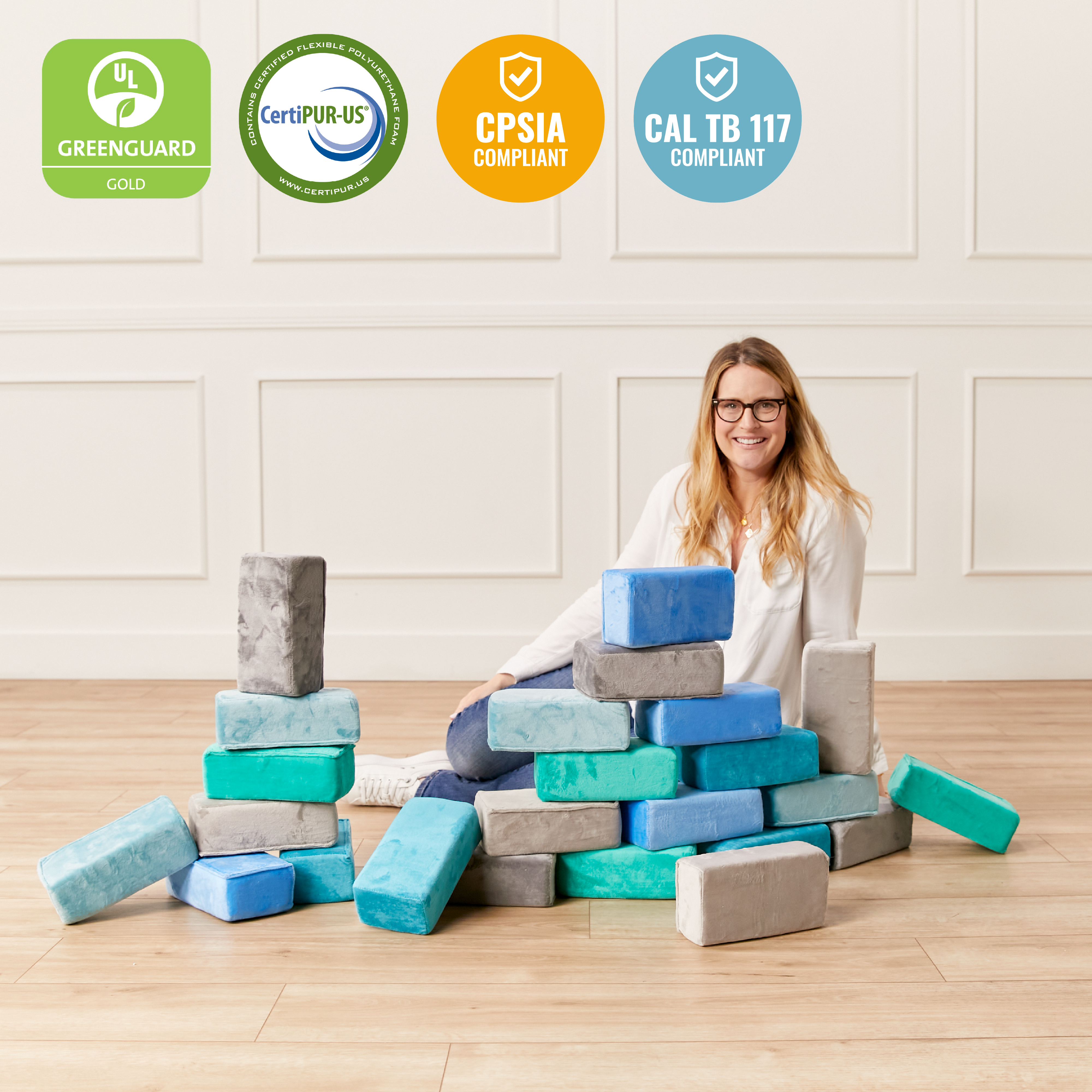 SoftZone Stack-A-Brick, 24-Piece