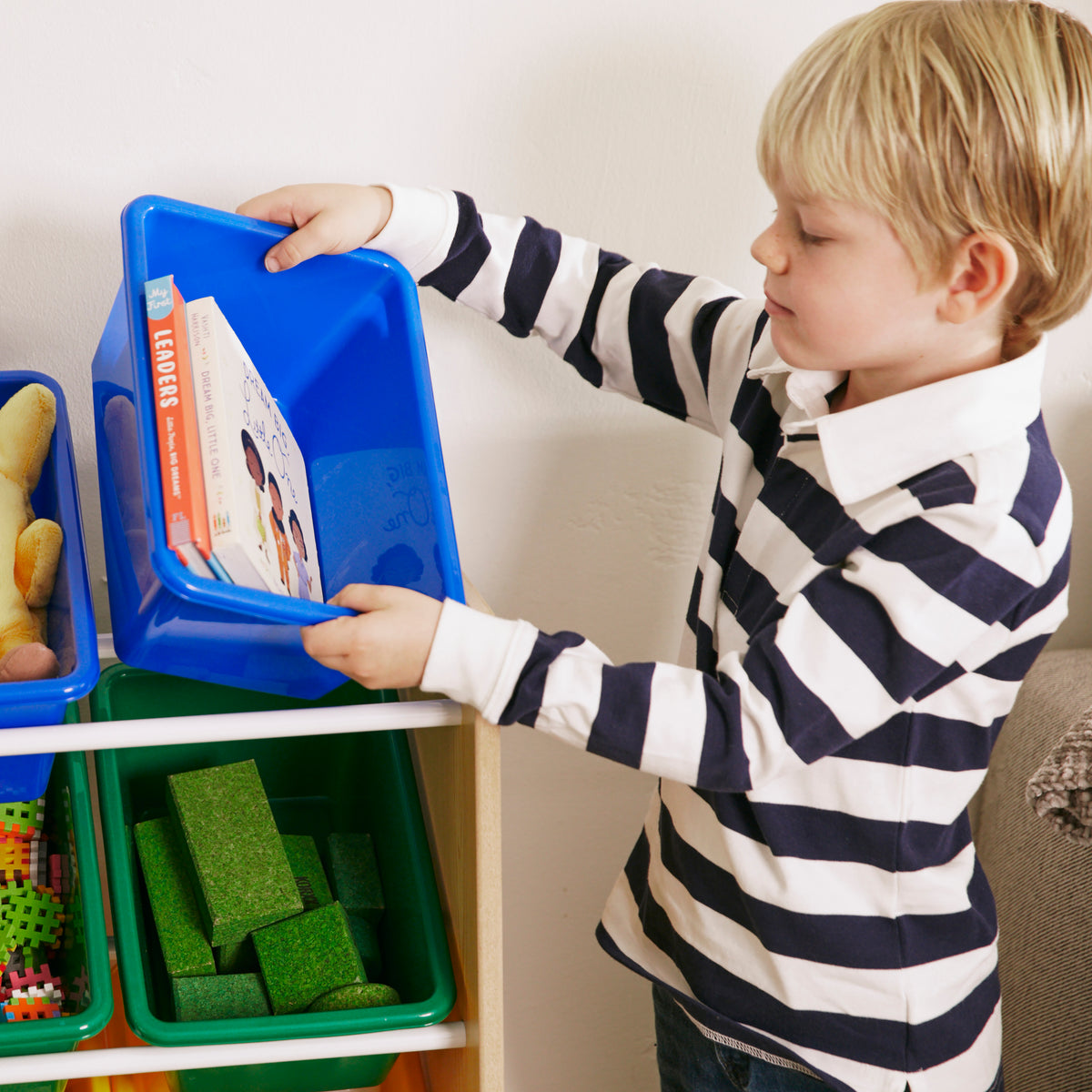 4-Tier Organizer with 20 Removable Plastic Bins, 4x5