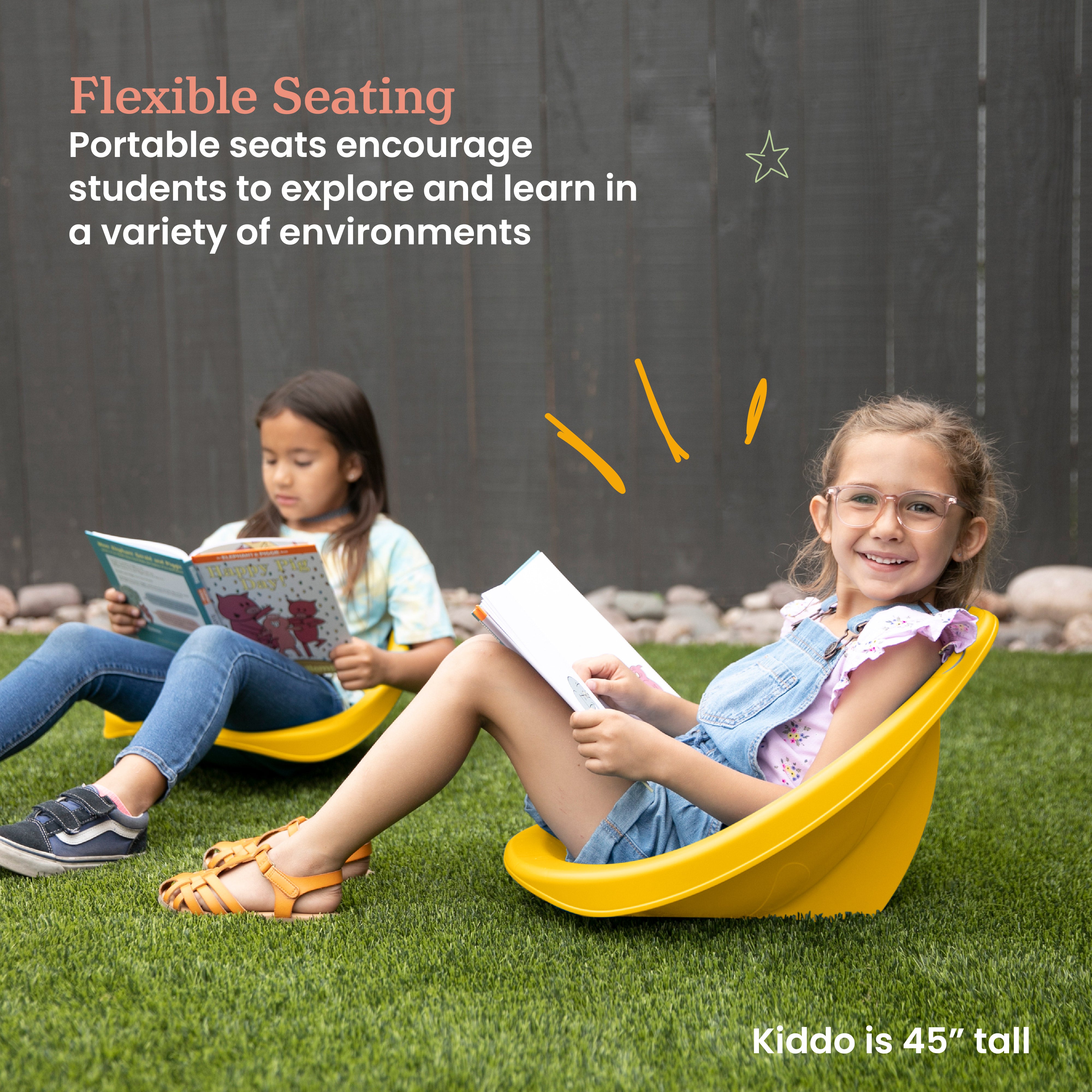 Leaf Scoop Floor Seat, 6-Piece