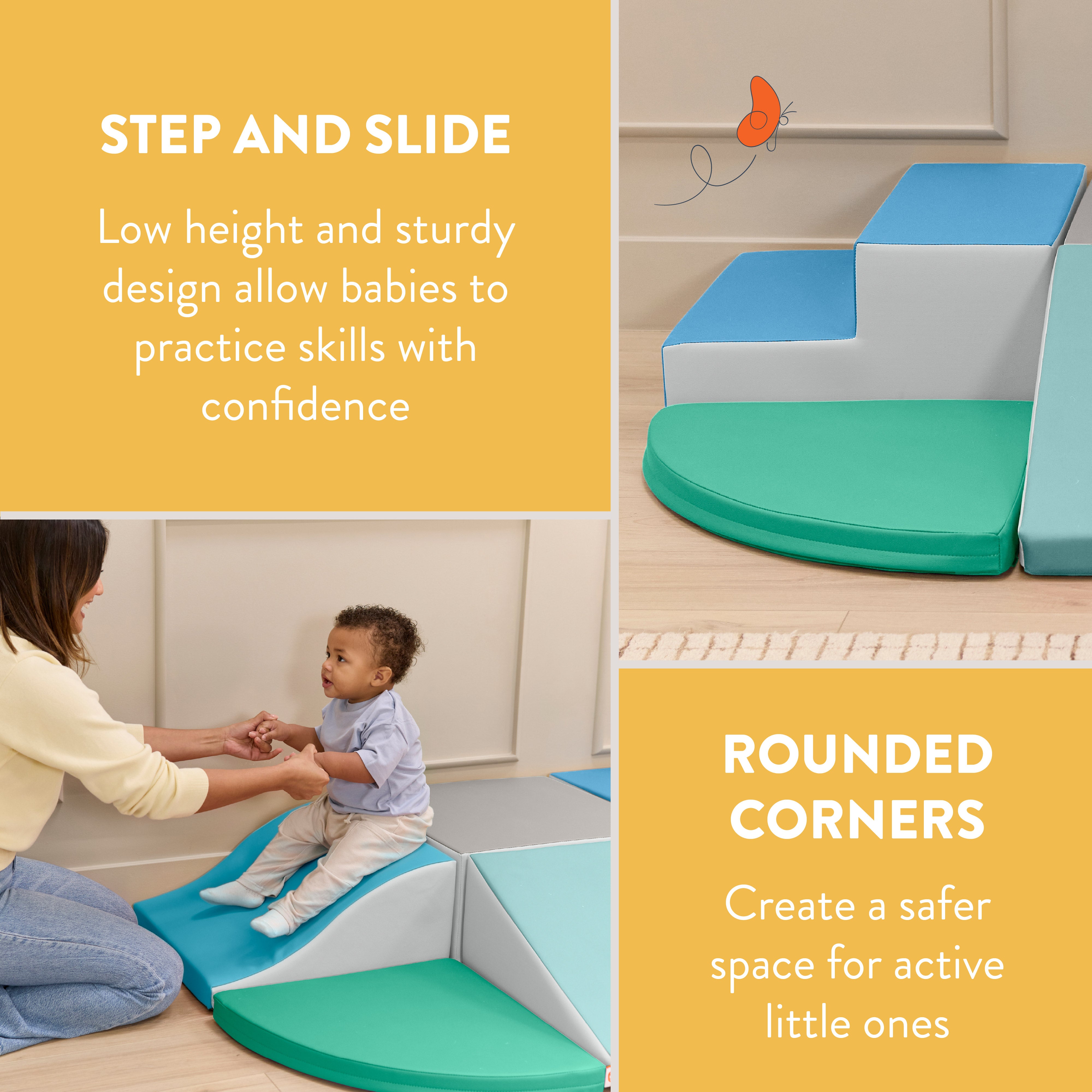Little Haven Step & Slide Wall Climber, 6-Piece