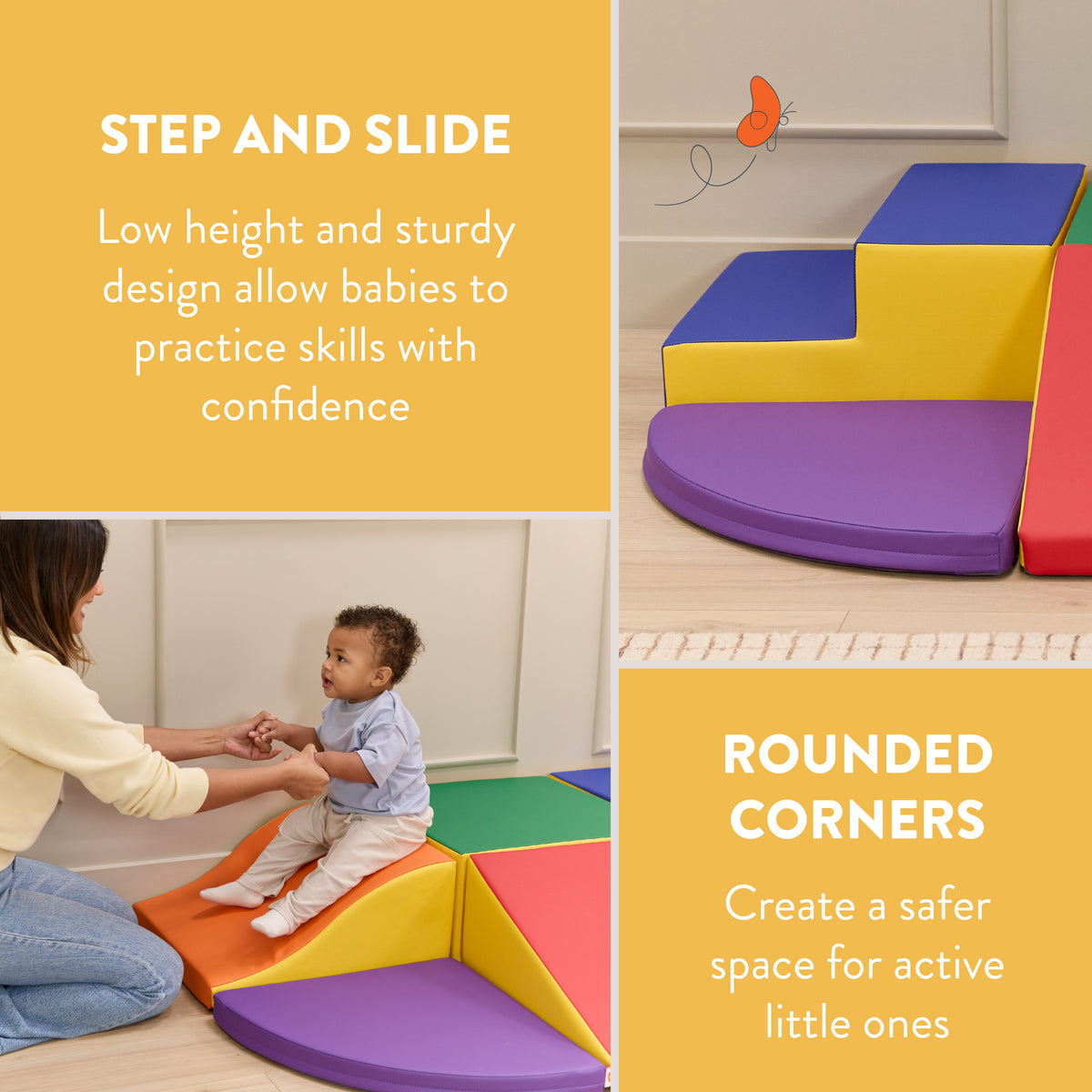 Little Haven Step & Slide Wall Climber, 6-Piece