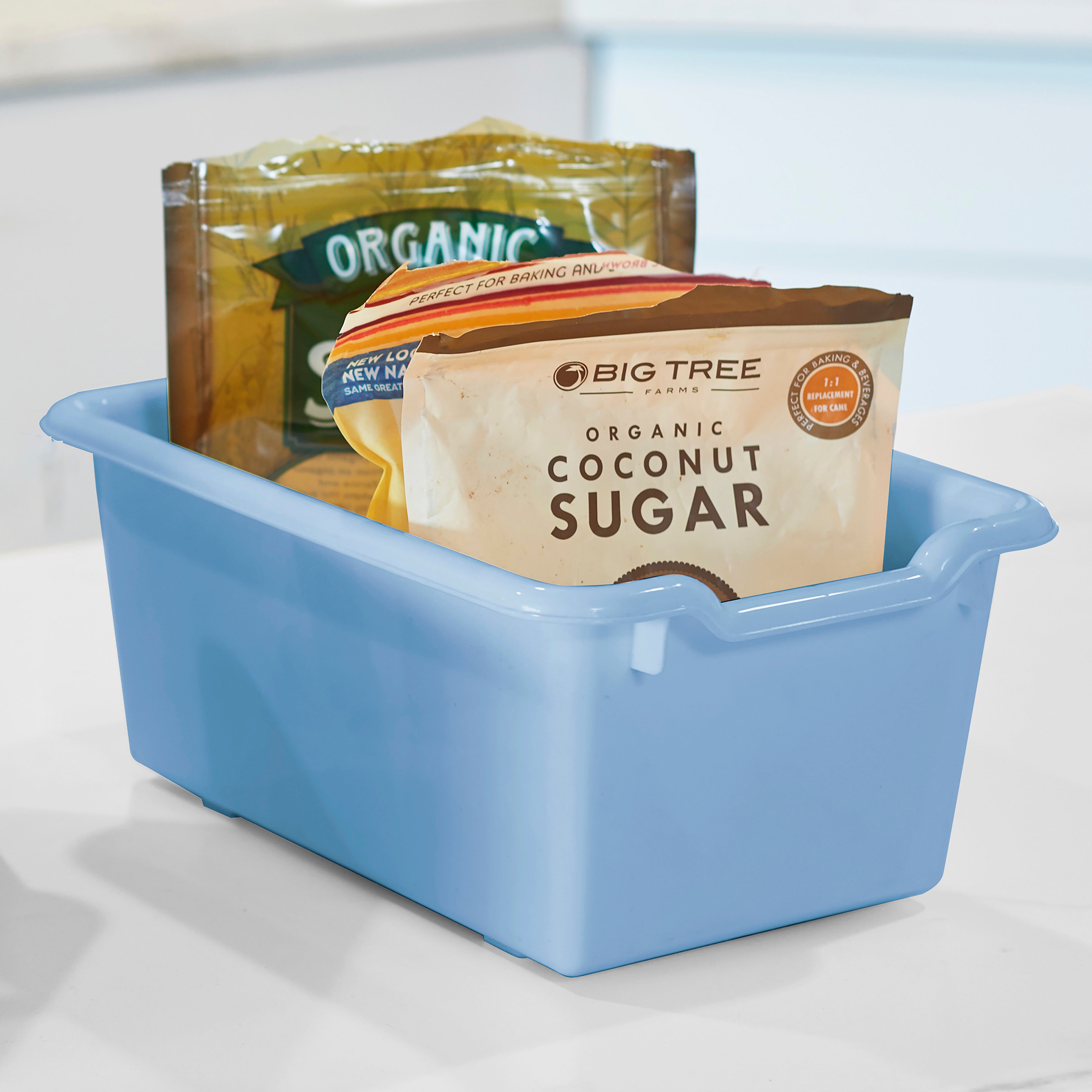 Scoop Front Storage Bins, Multipurpose Organization, 5-Pack