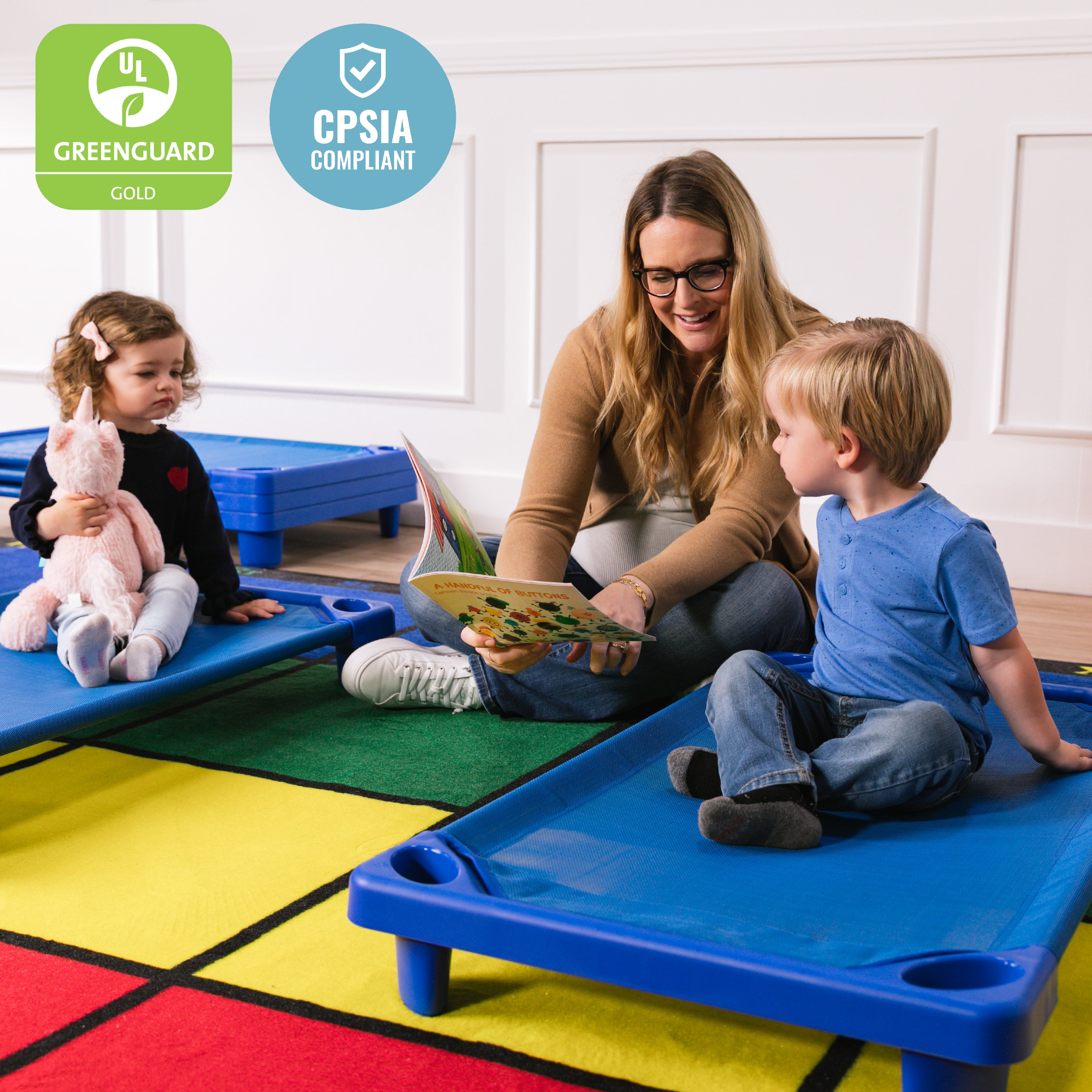 Streamline Cot, Ready-to-Assemble, Toddler Size, 6-Pack