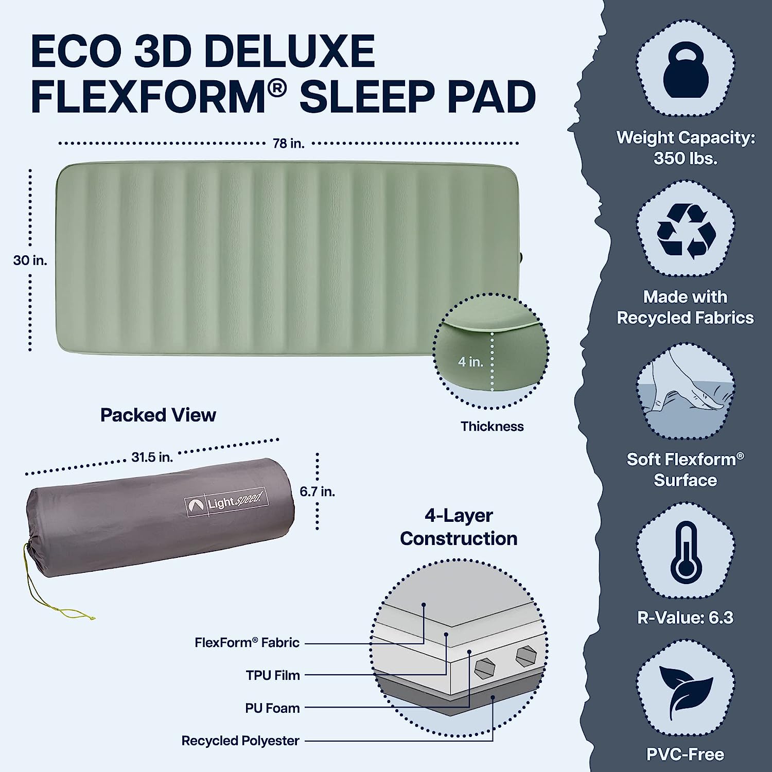 ECO 3D Deluxe Flexform Sleep Pad