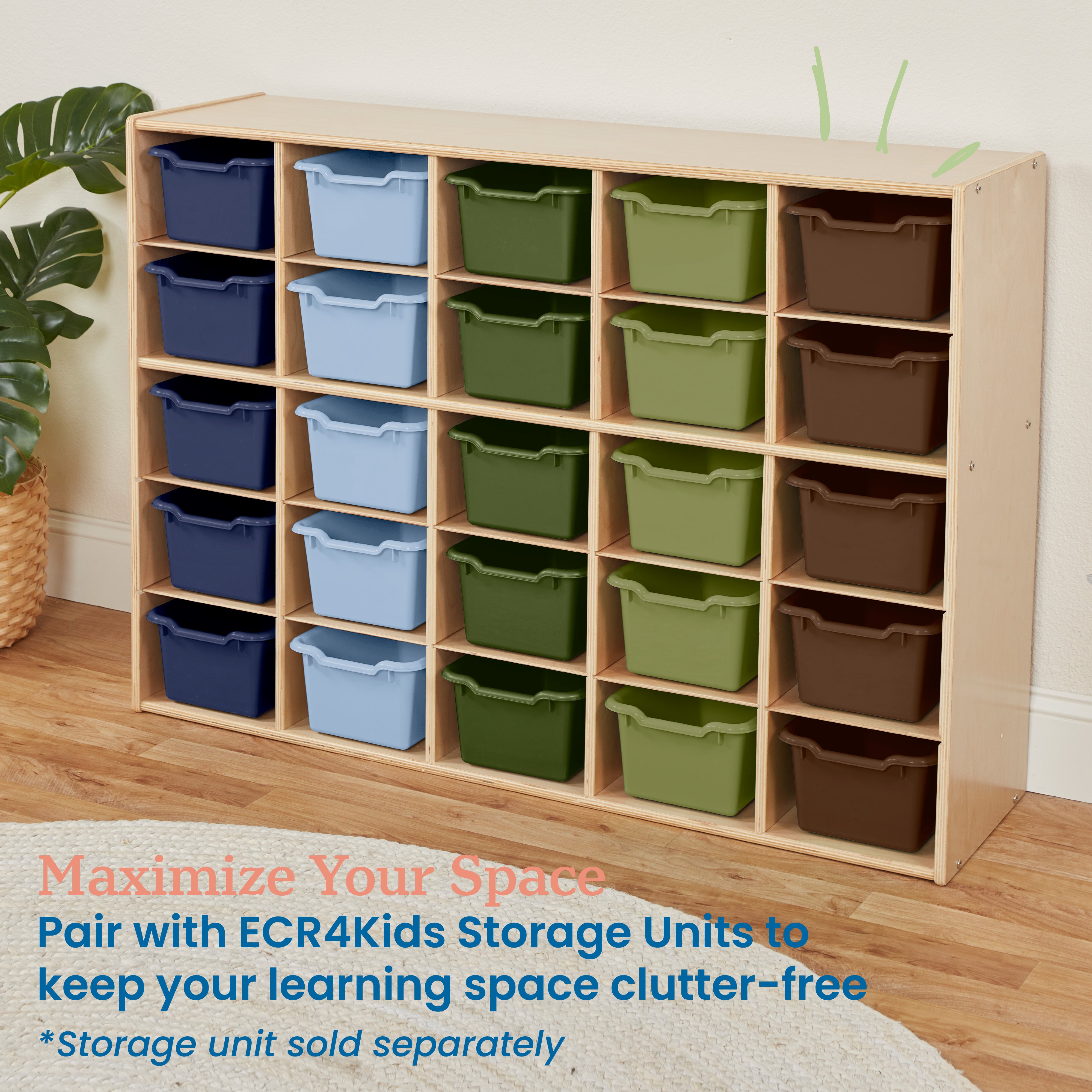 Scoop Front Storage Bins, 25-Piece