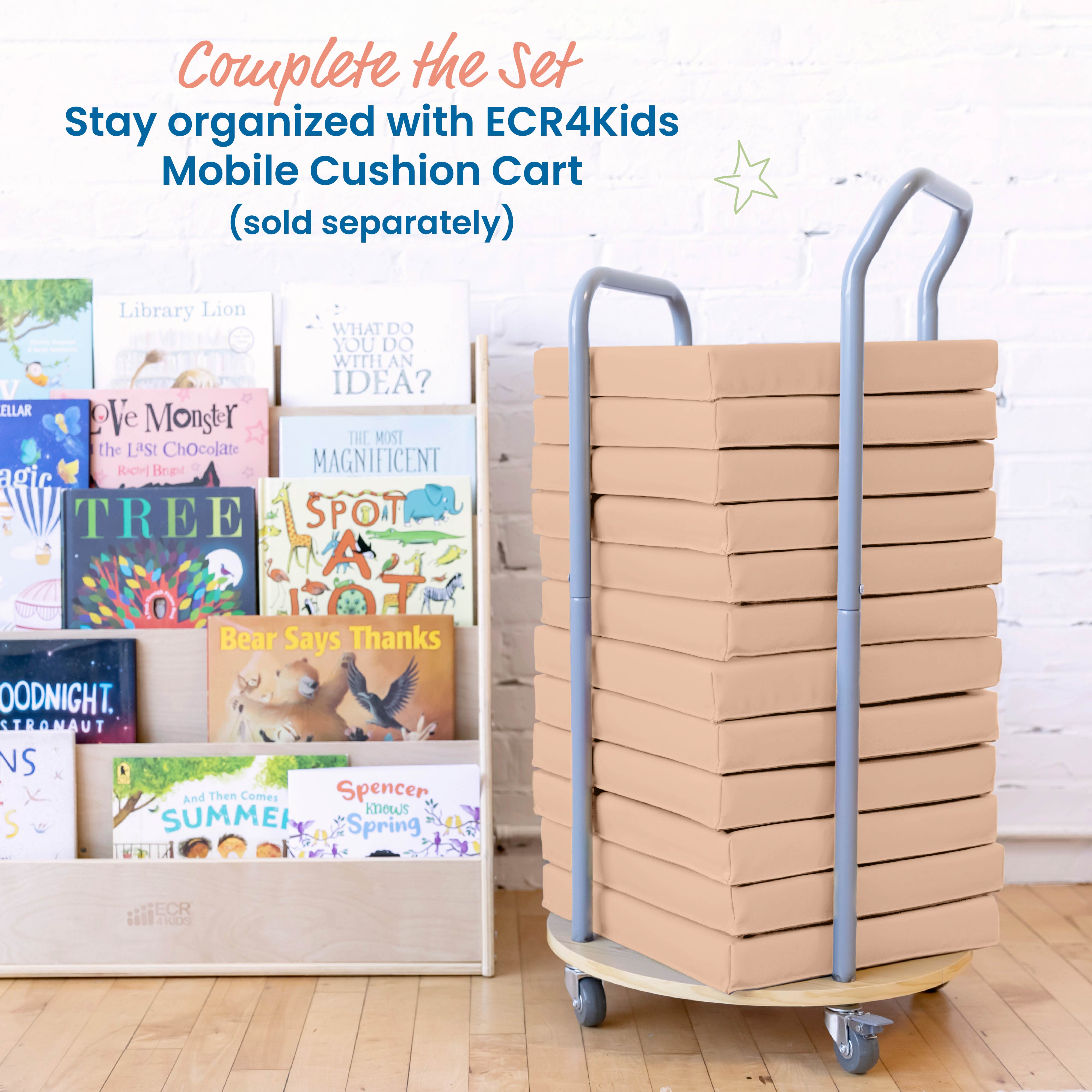 Floor Cushions, Square, 6-Piece