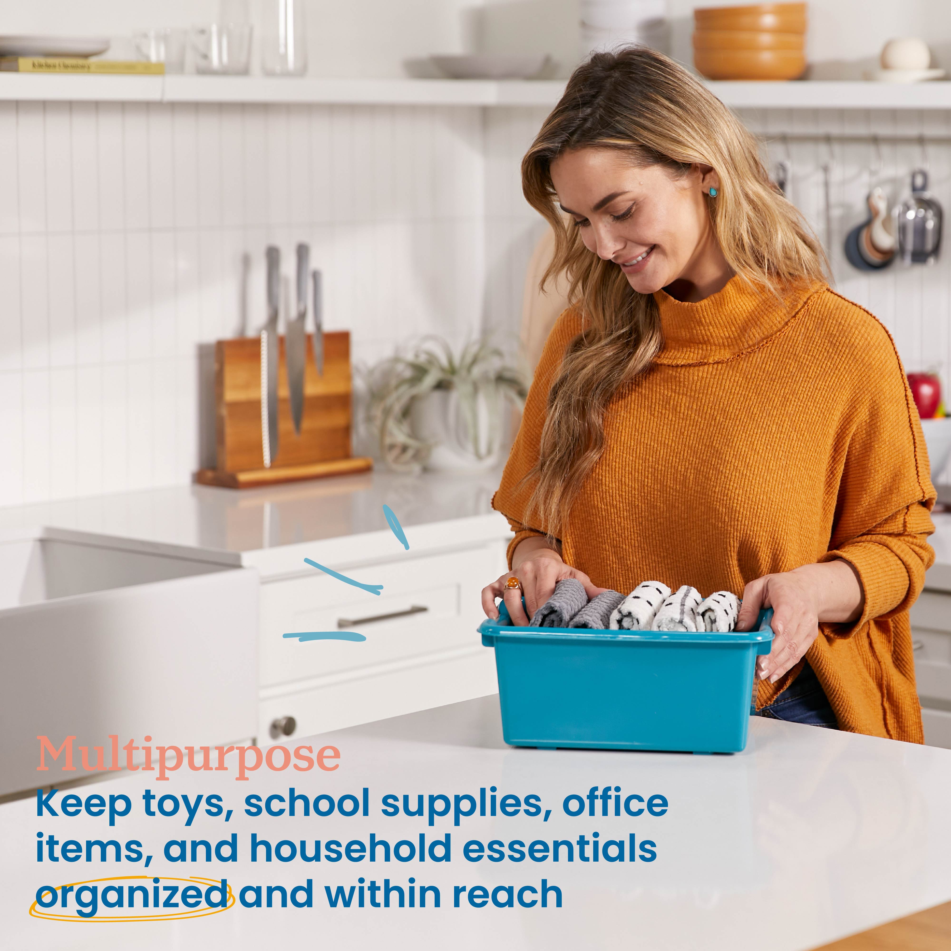 Scoop Front Storage Bins, 10-Piece
