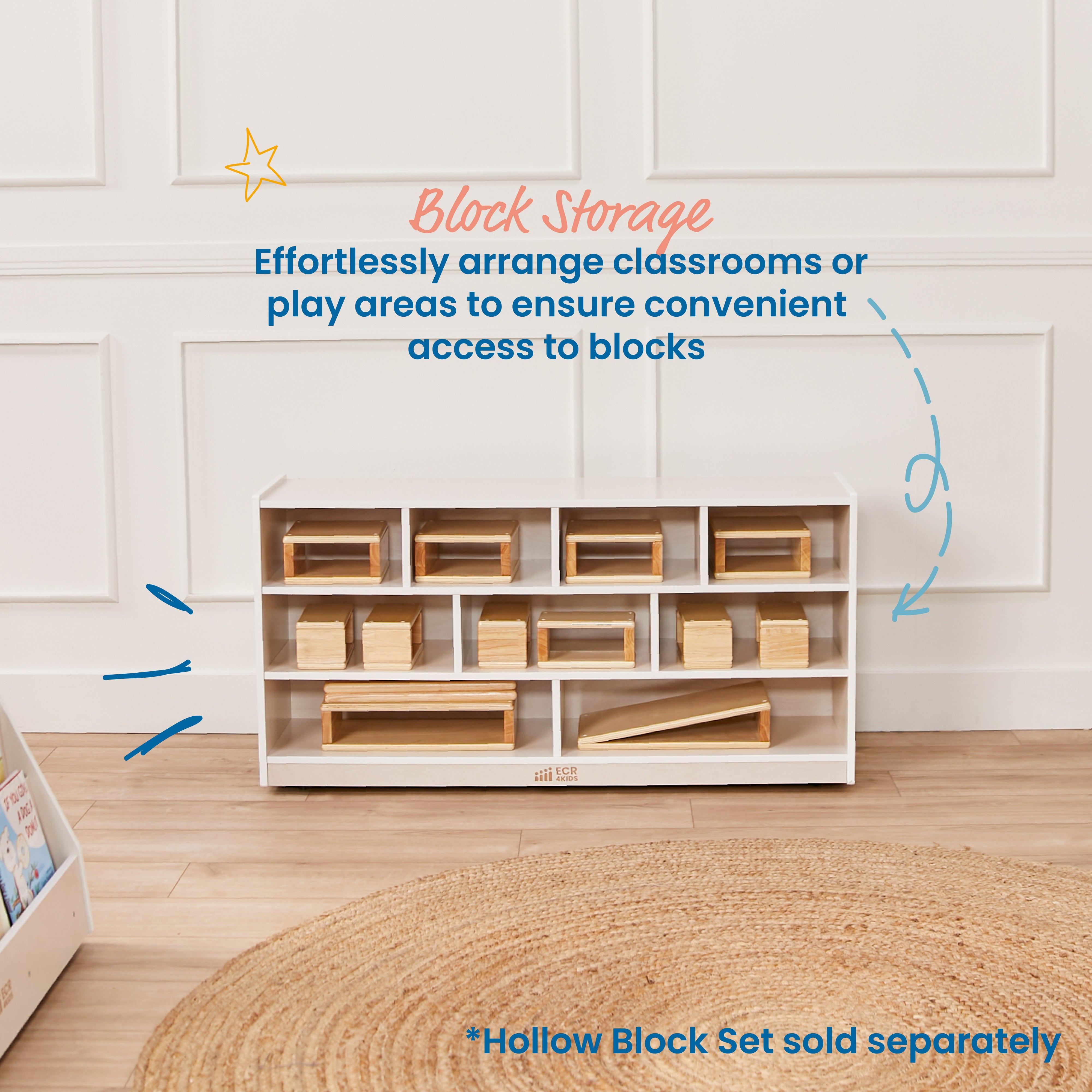 Mobile Block Storage Cart, Large