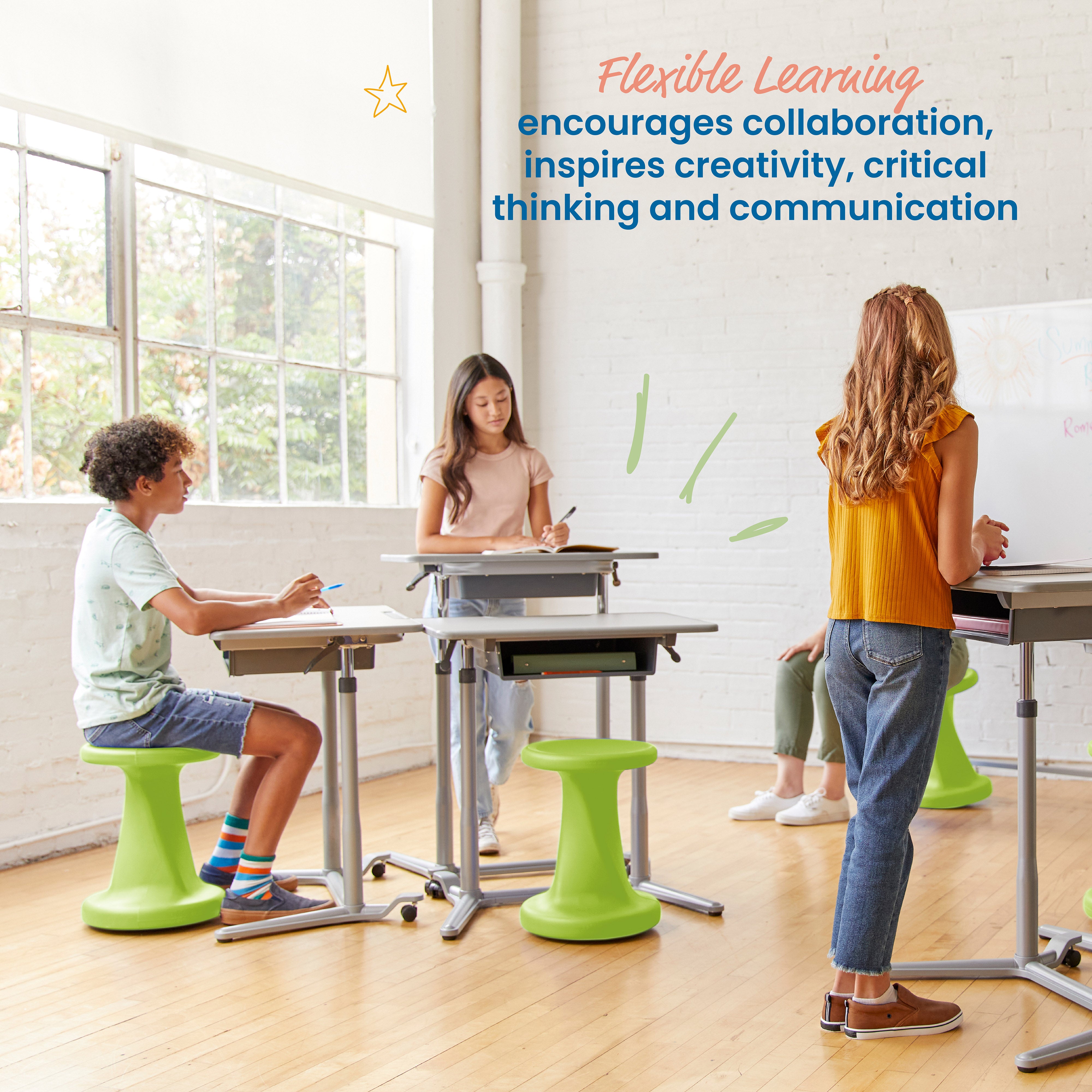 Twist Wobble Stool, 18in Seat Height