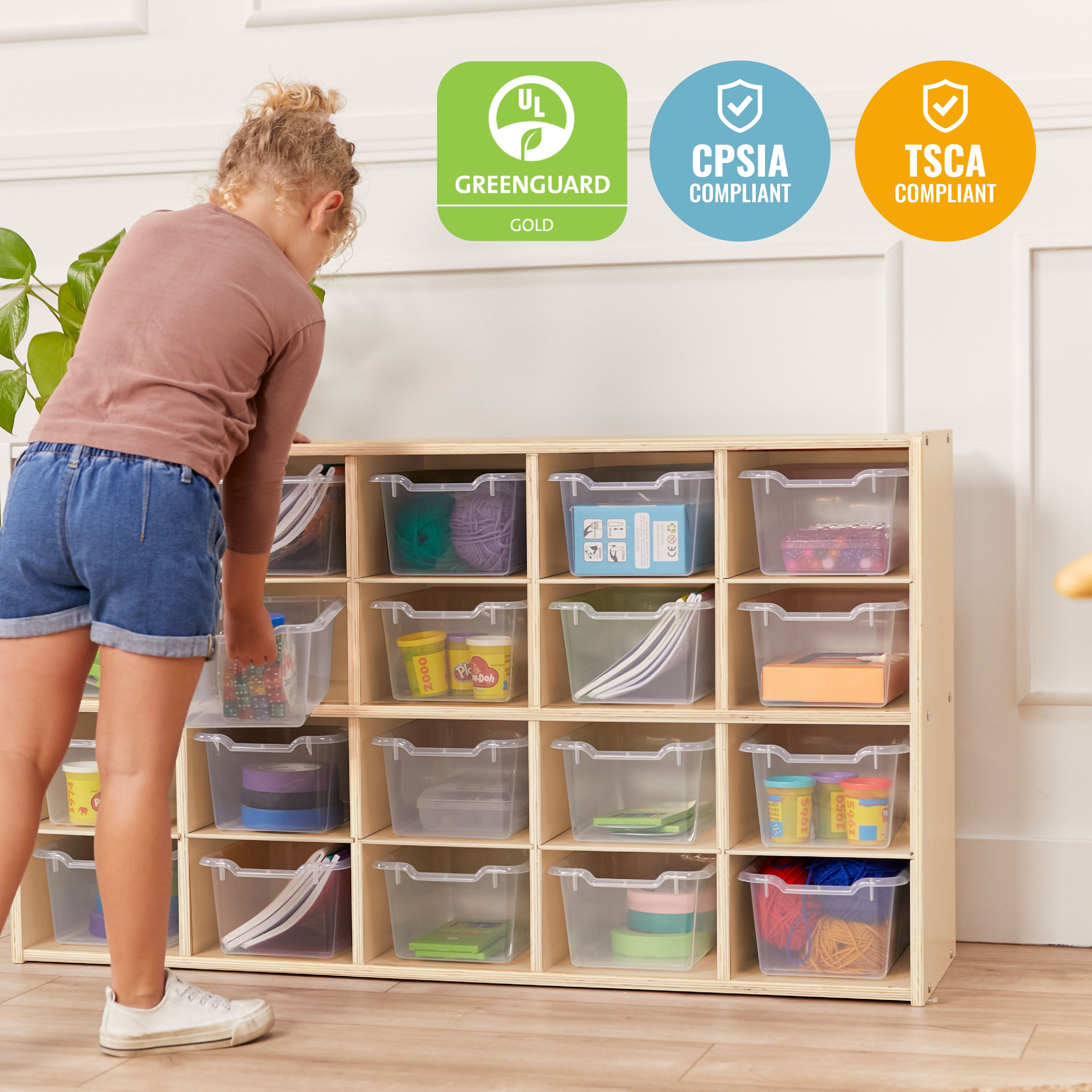 Streamline 20 Cubby Tray Cabinet and 20 Scoop Front Bins, 4x5