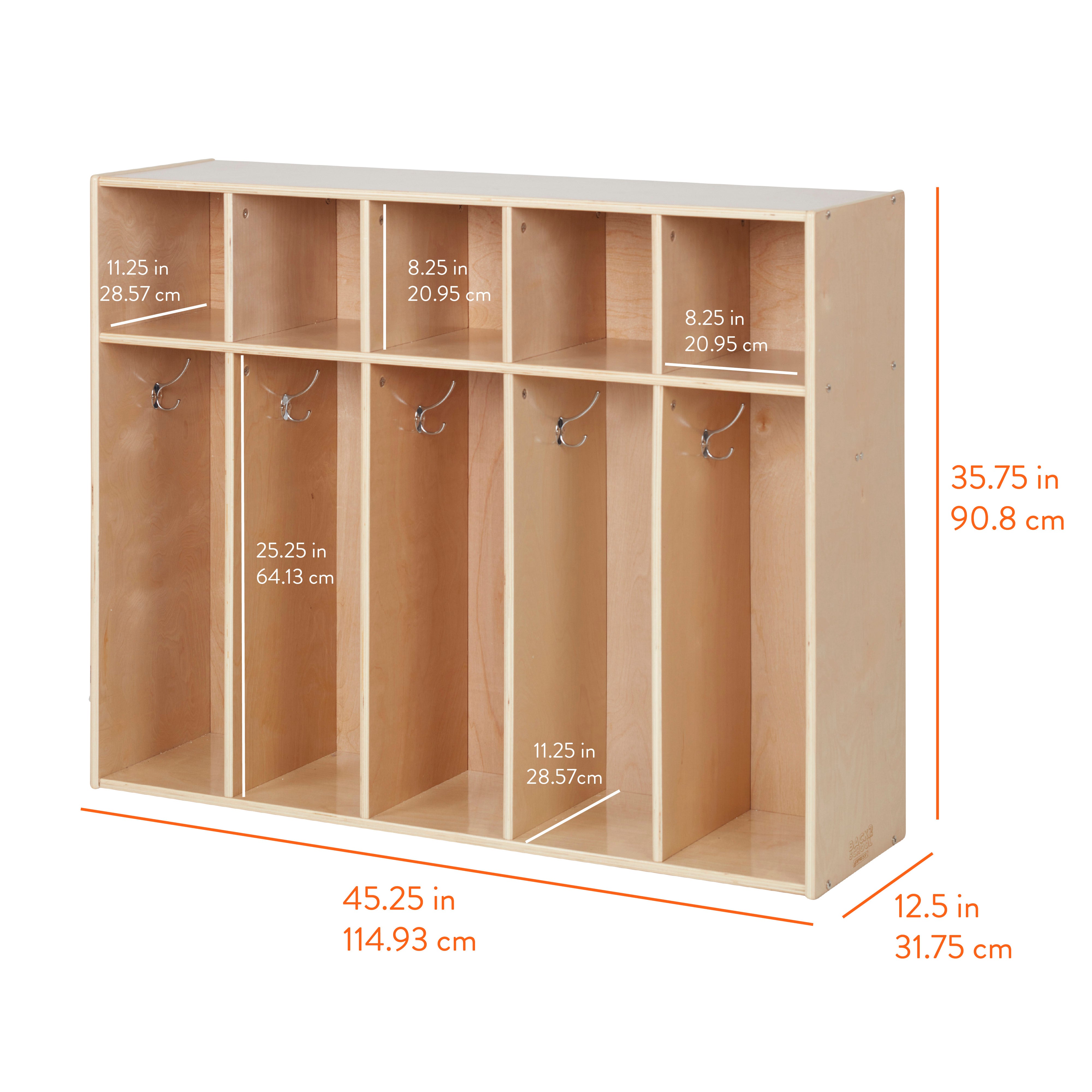 Sleekline 5-Section Toddler Storage Coat Locker