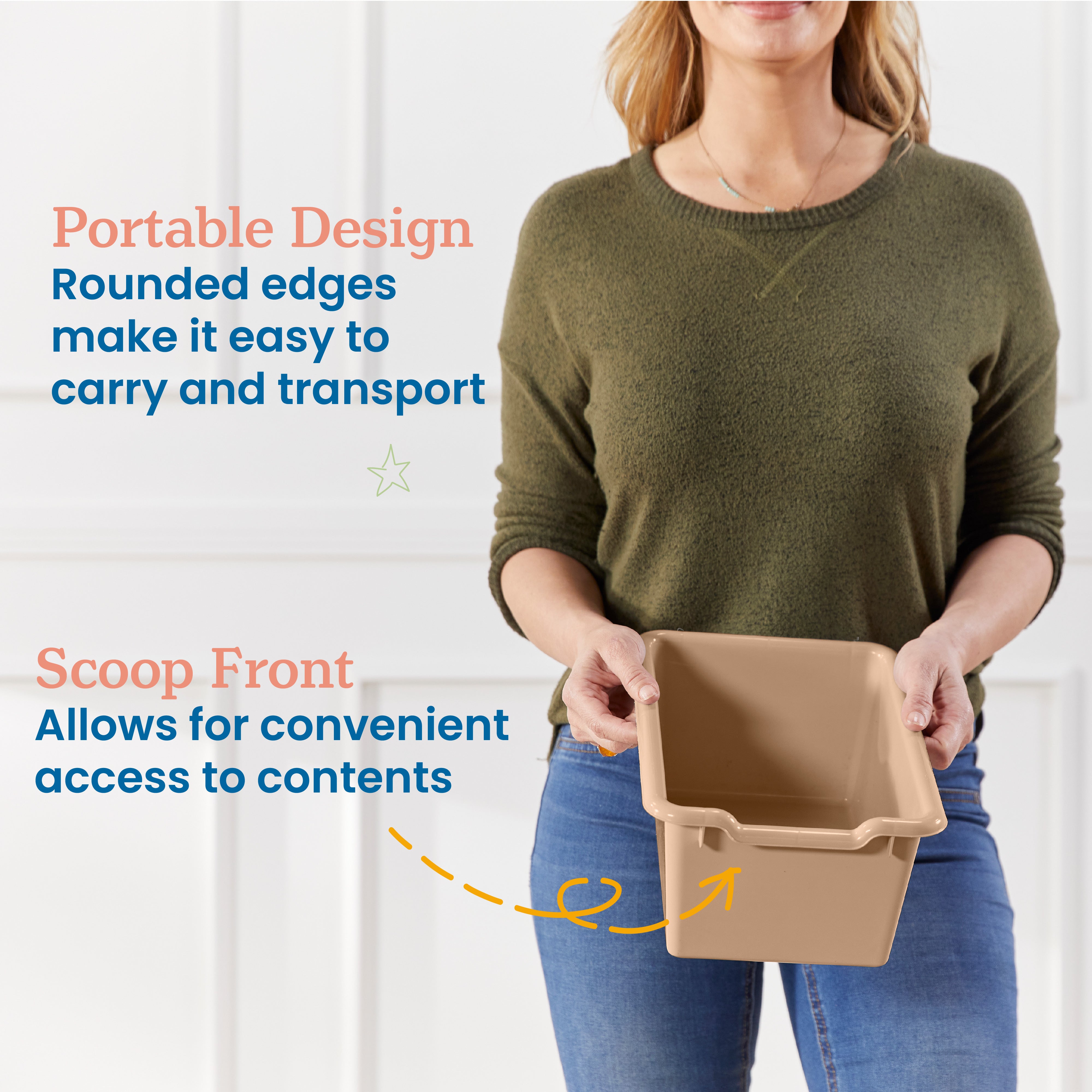 Scoop Front Storage Bin, 20-Piece