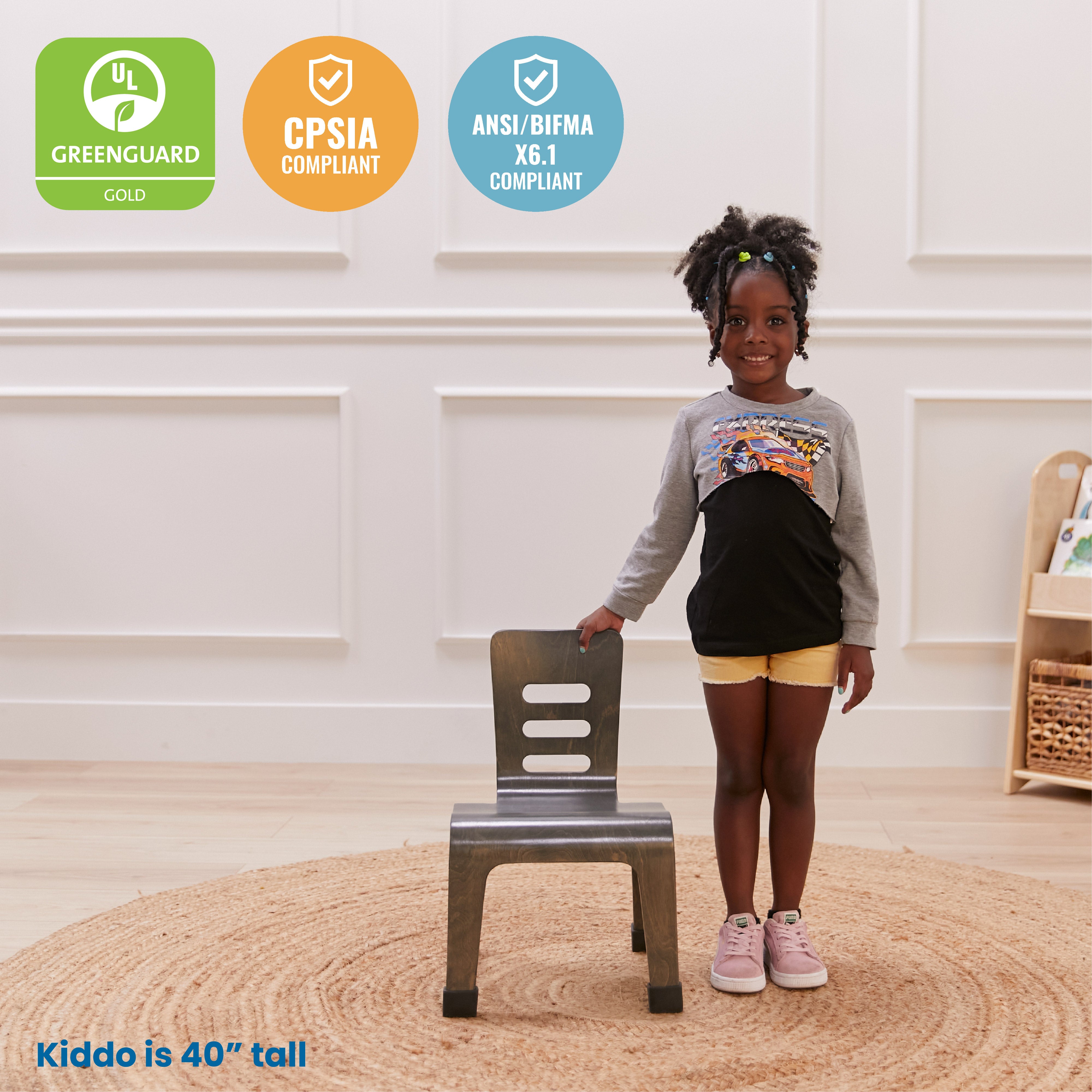 Bentwood Chair, 10in Seat Height, 2-Pack