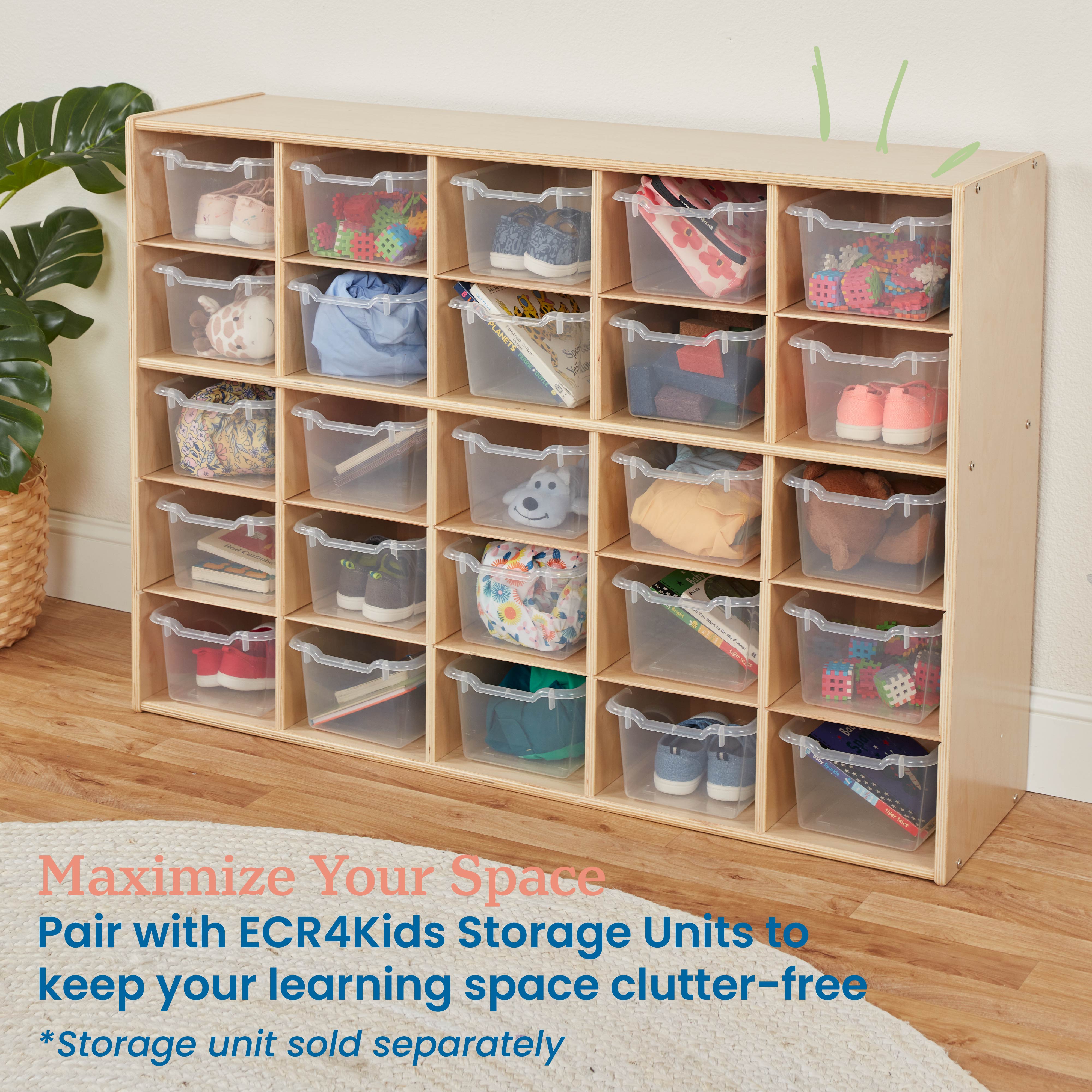 Scoop Front Storage Bins, 25-Piece