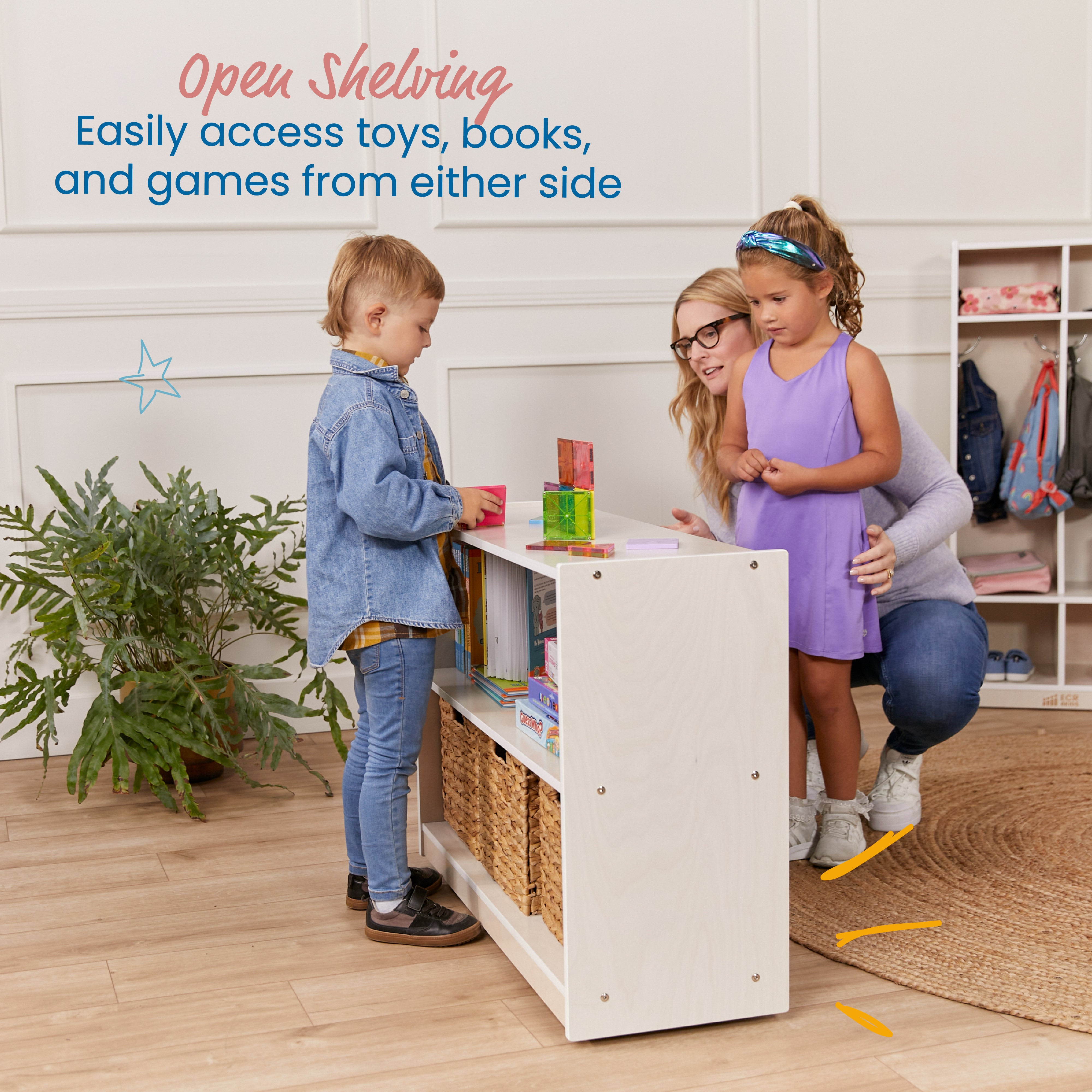 2-Shelf Mobile Island Storage Cabinet