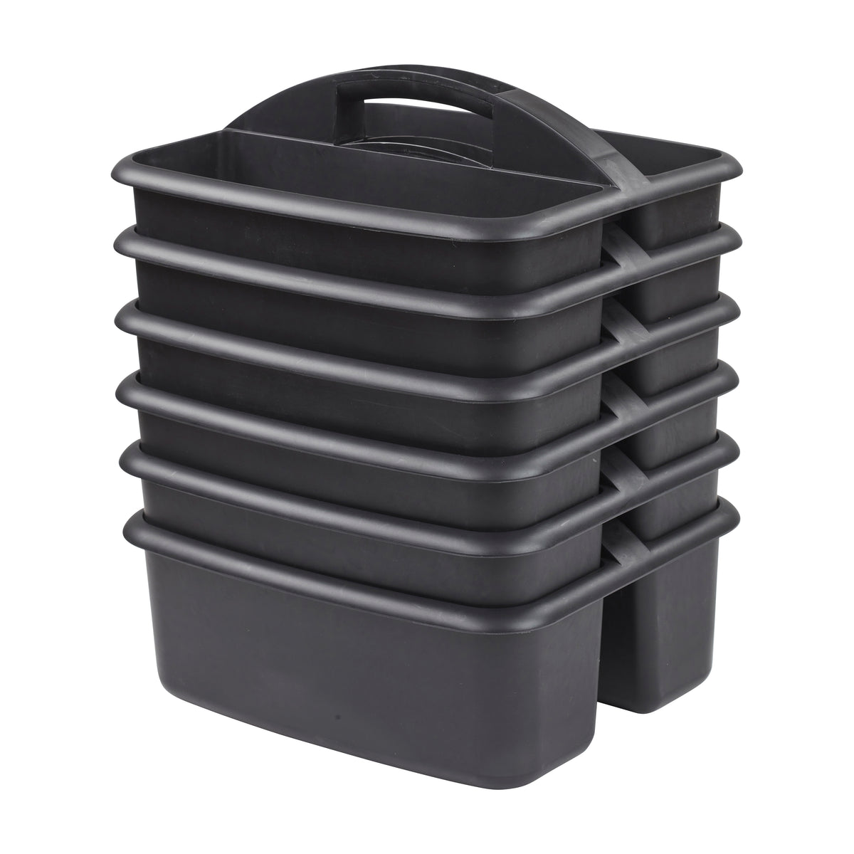 2-Compartment Large Plastic Caddy, 6-Pack