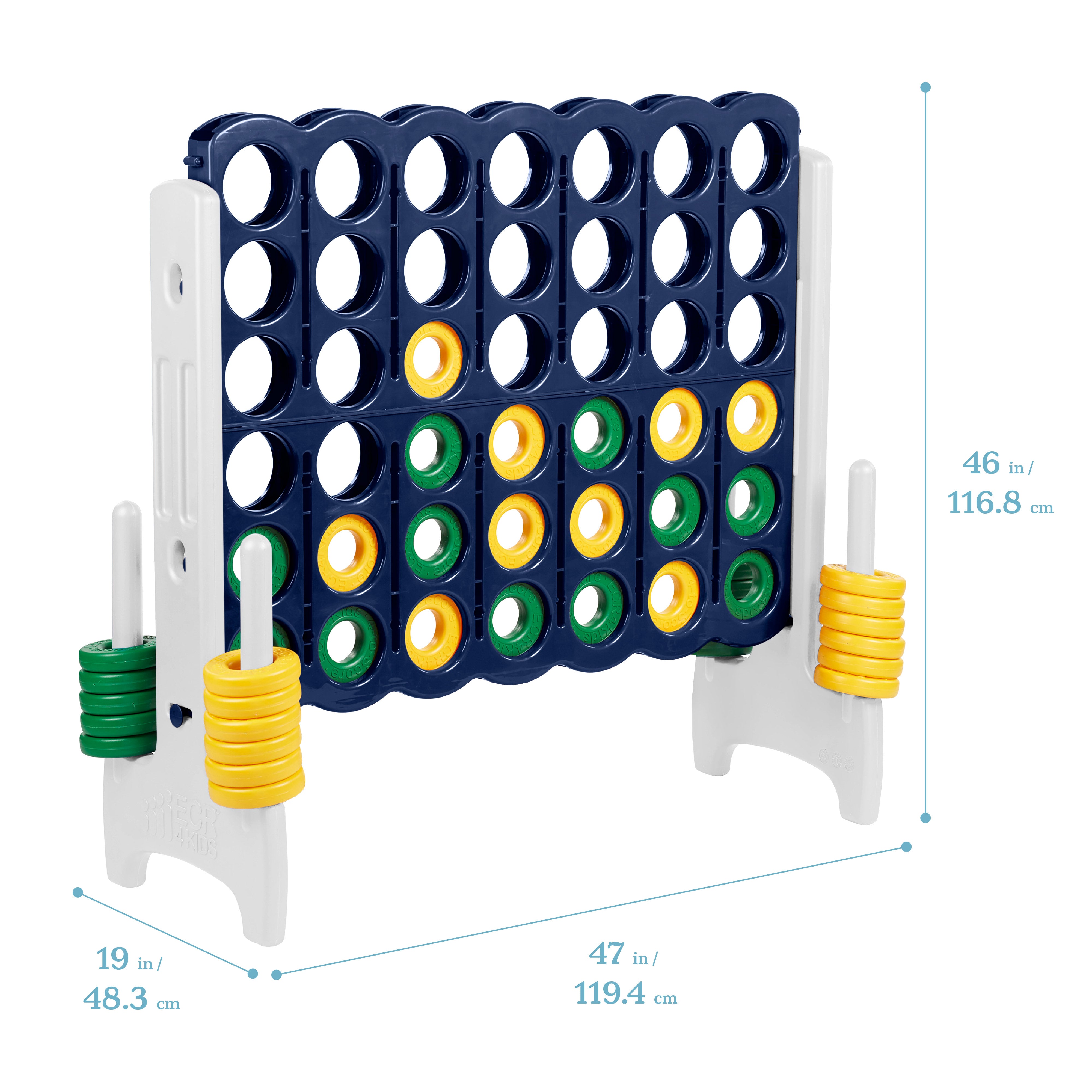 Jumbo 4-To-Score Giant Game with 42 Rings and Reset Sliders