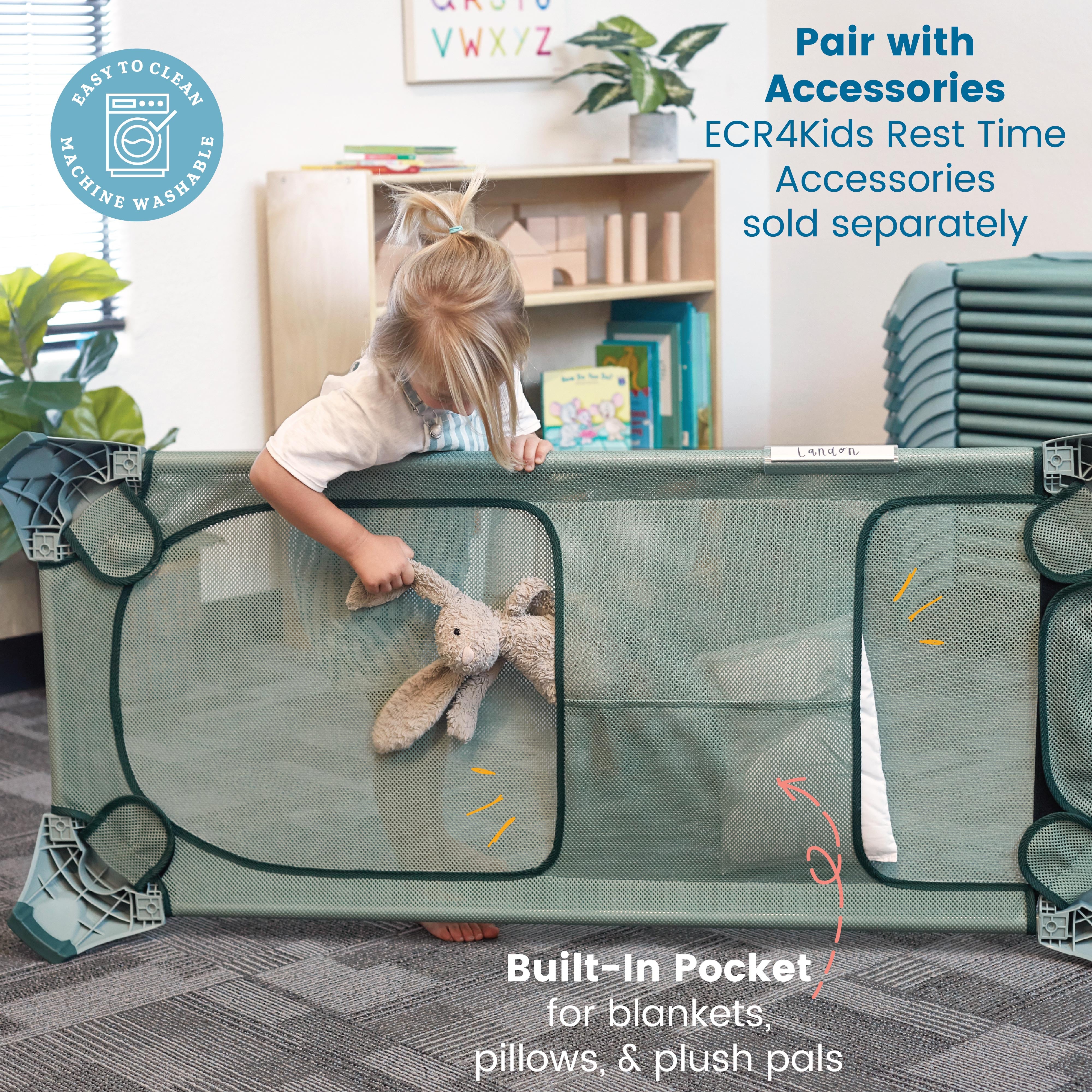 Stackable Cozy Cots with Storage Trolley, 6-Pack