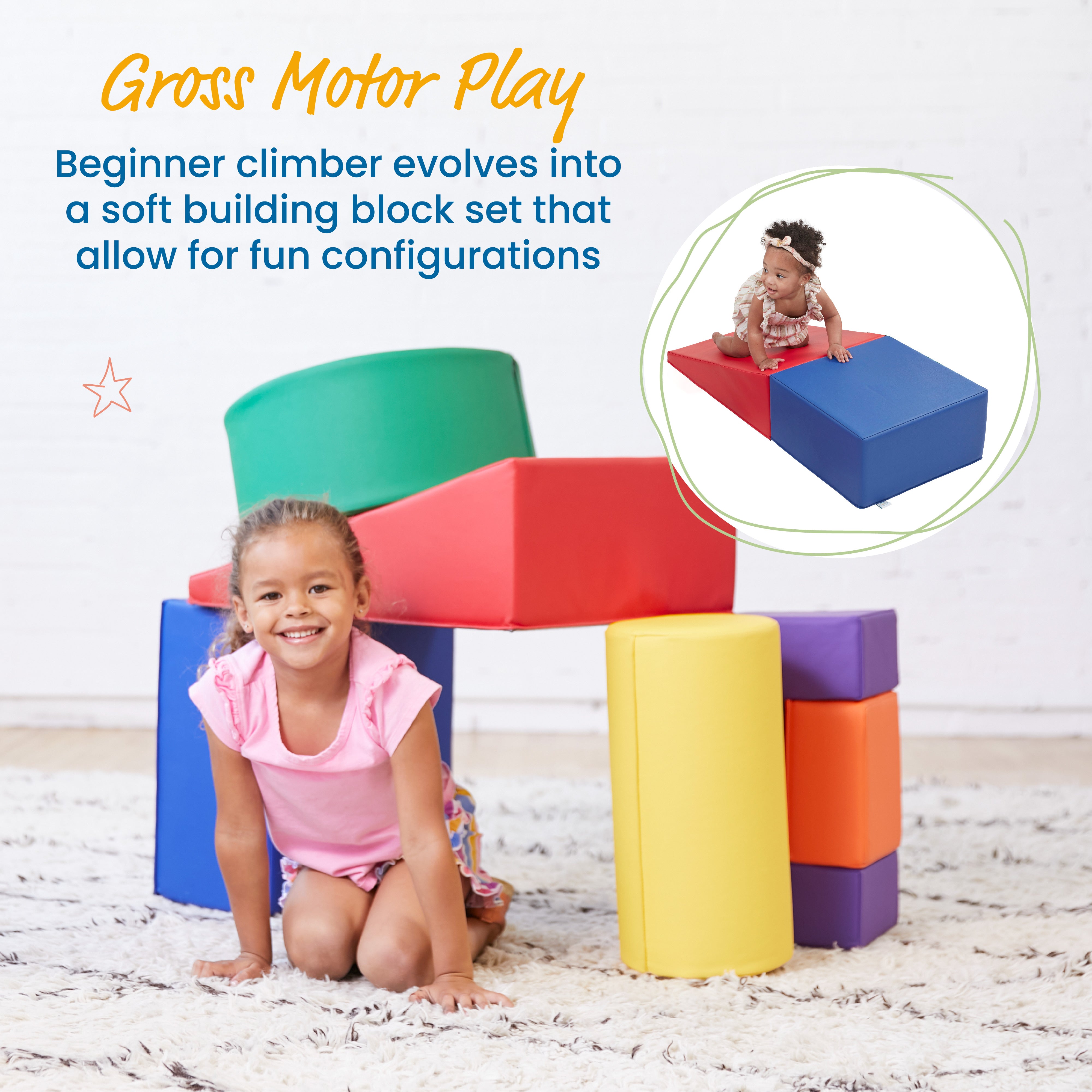 SoftZone Crawl and Climb Playtime Playset, 6-Piece