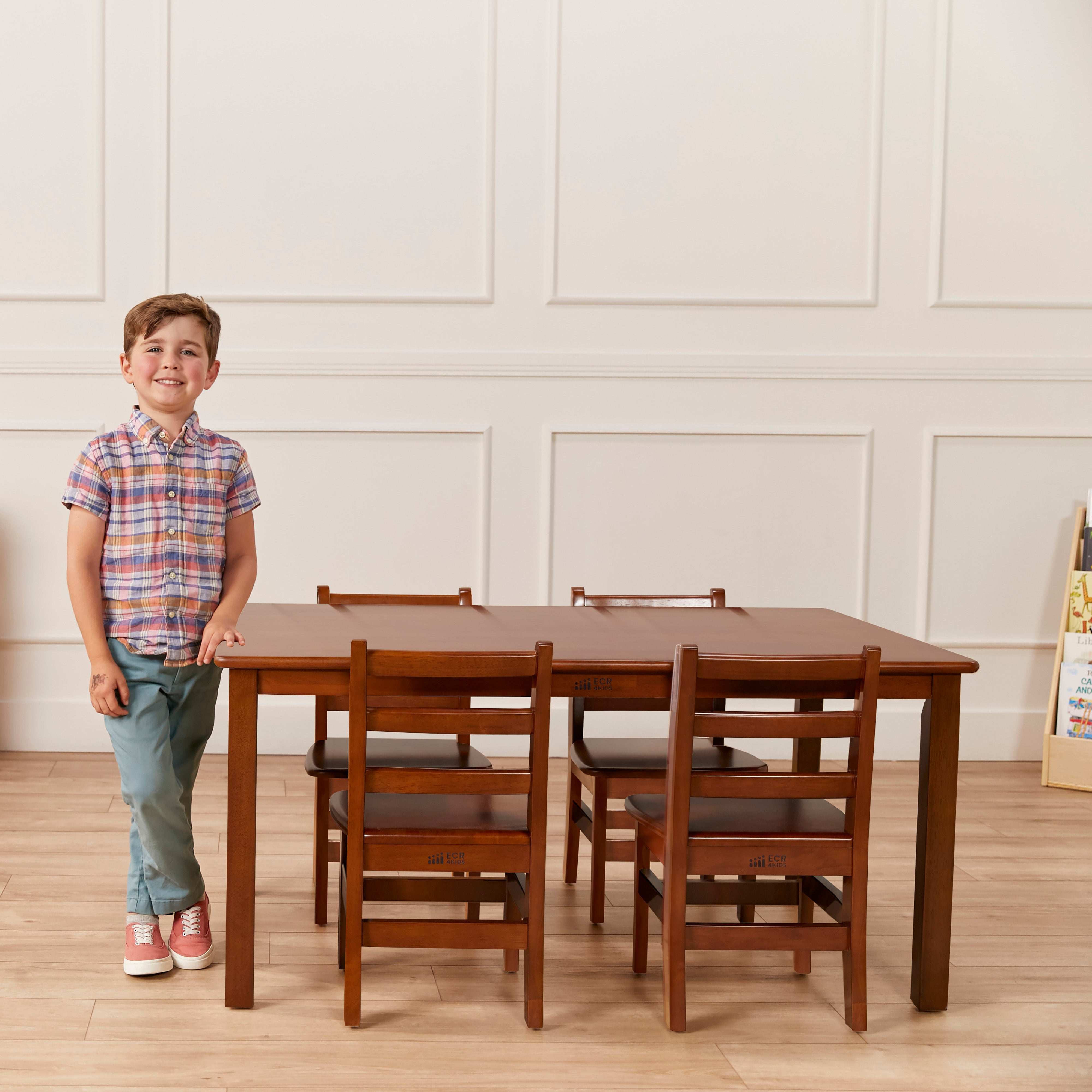 30in x 48in Rectangular Hardwood Table with 22in Legs