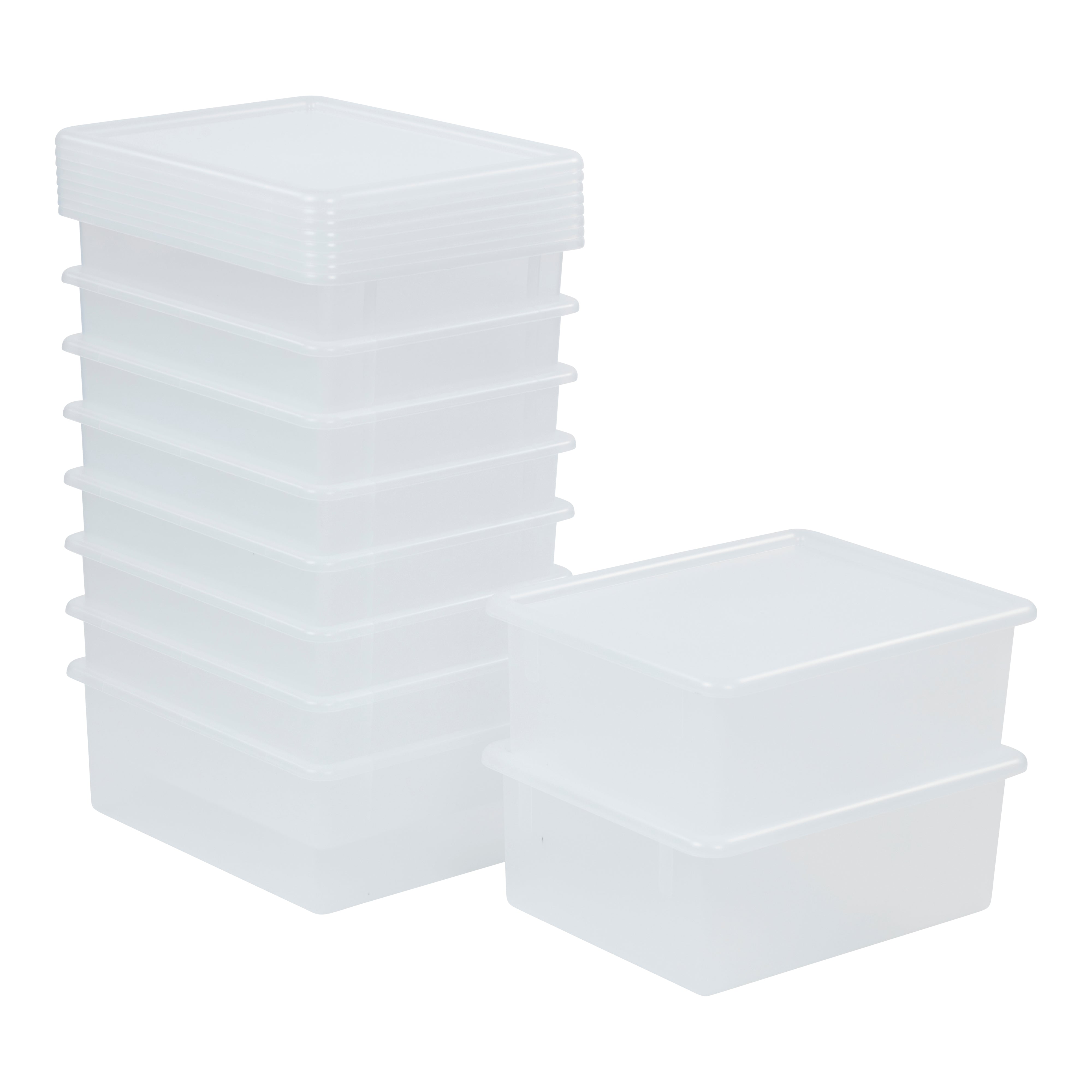 Letter Size Deep Tray with Lid, 10-Piece