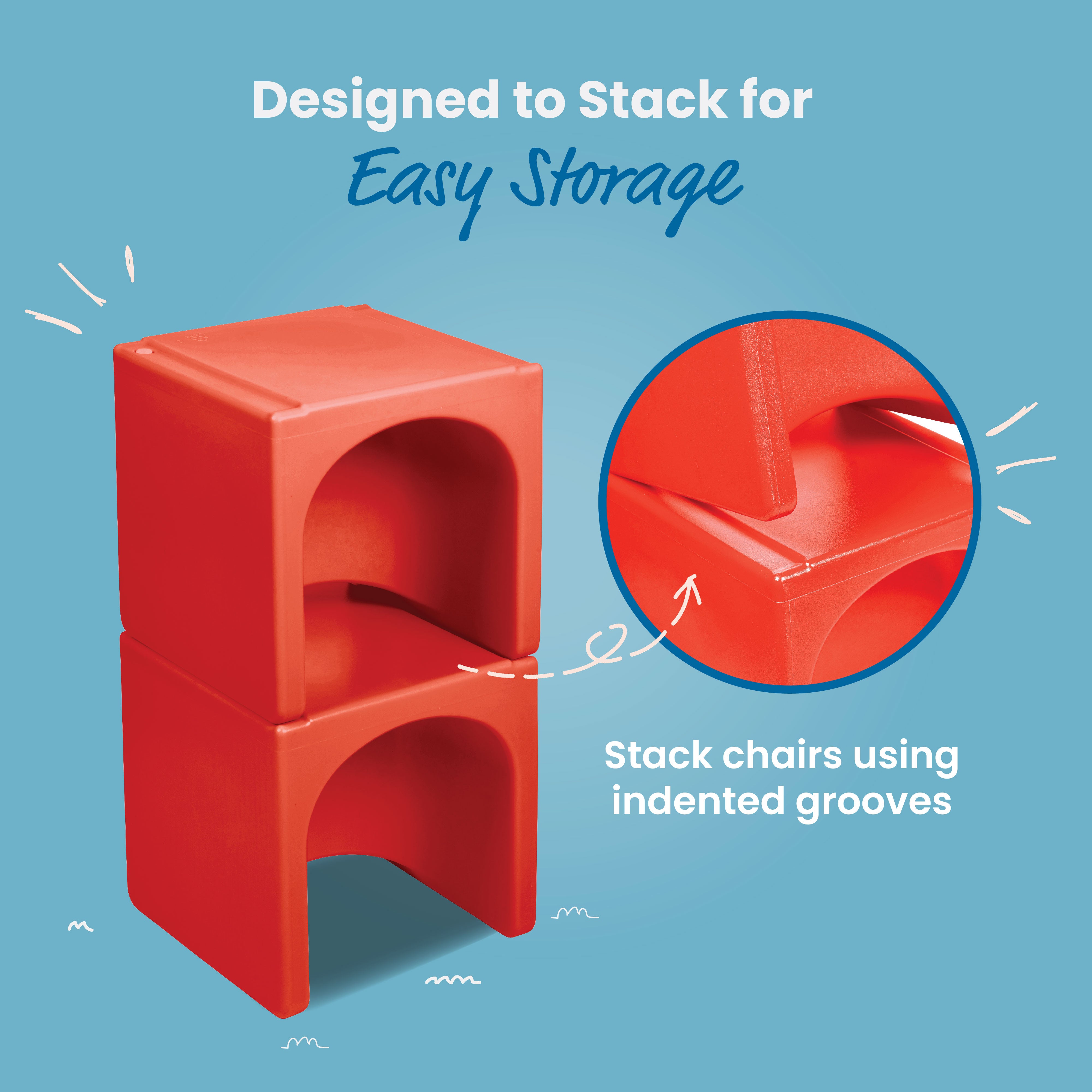 Tri-Me Table and Cube Chair Set, 3-Piece