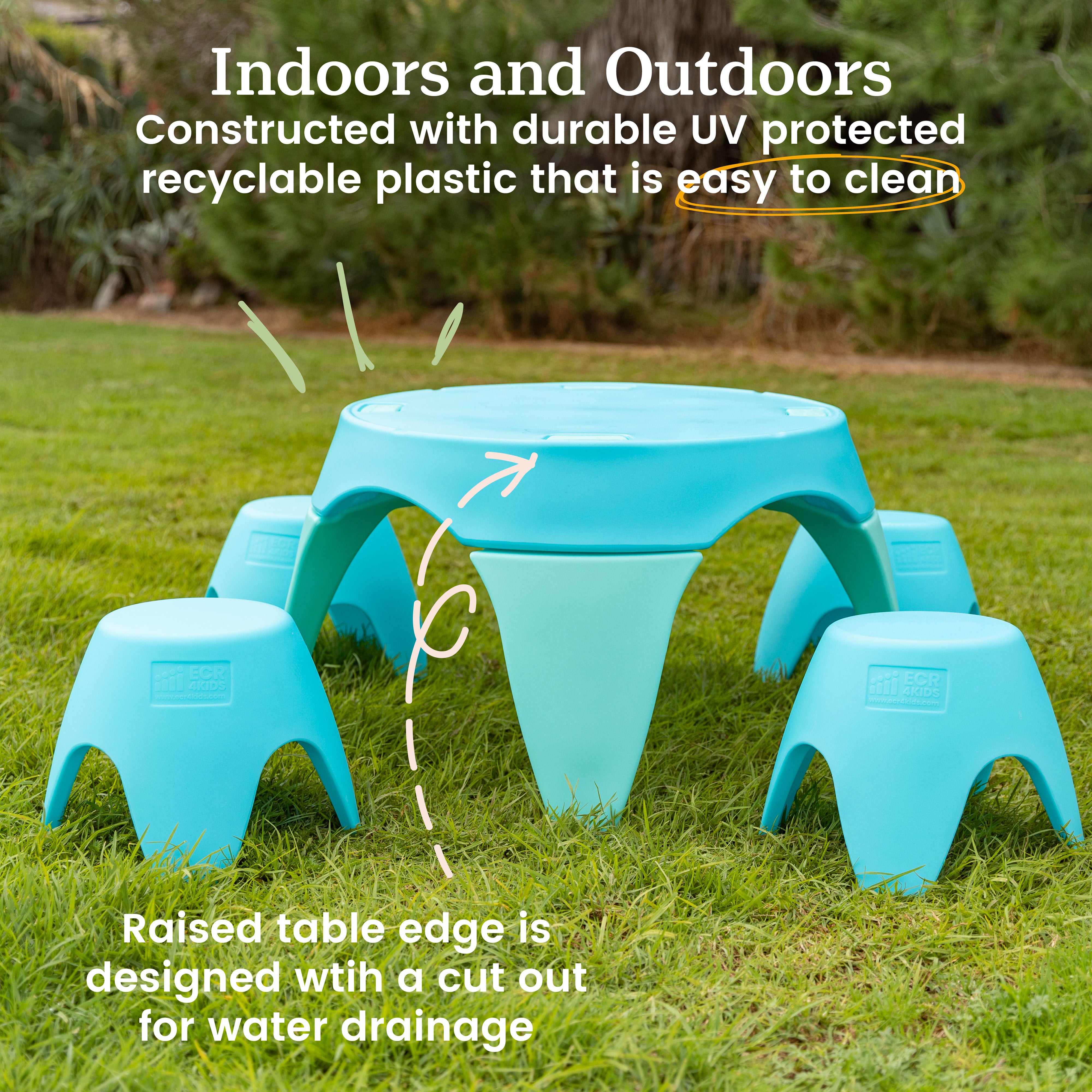 Ayana Table and Stool Set, 5-Piece