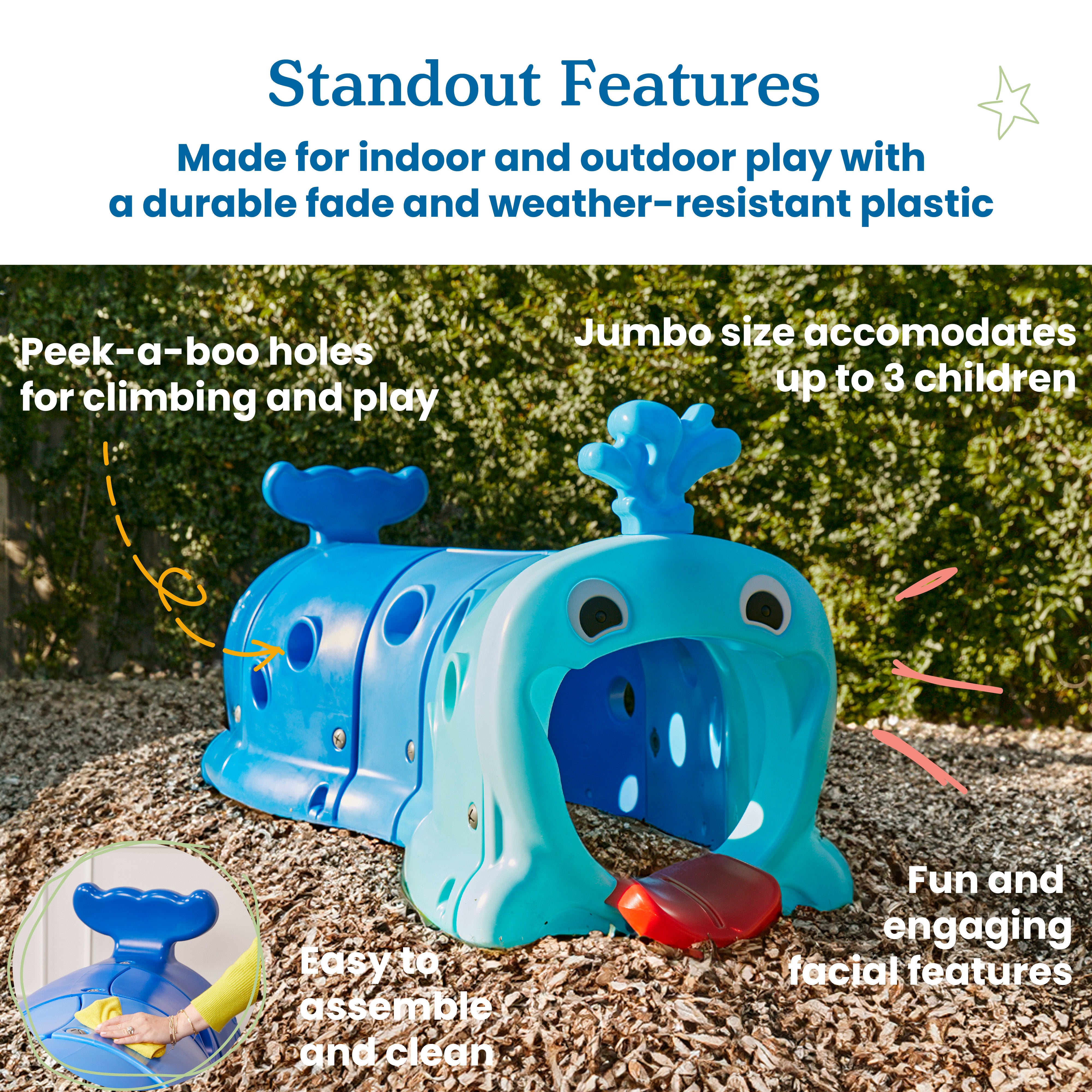 Willow Climb-N-Crawl Whale, Jumbo