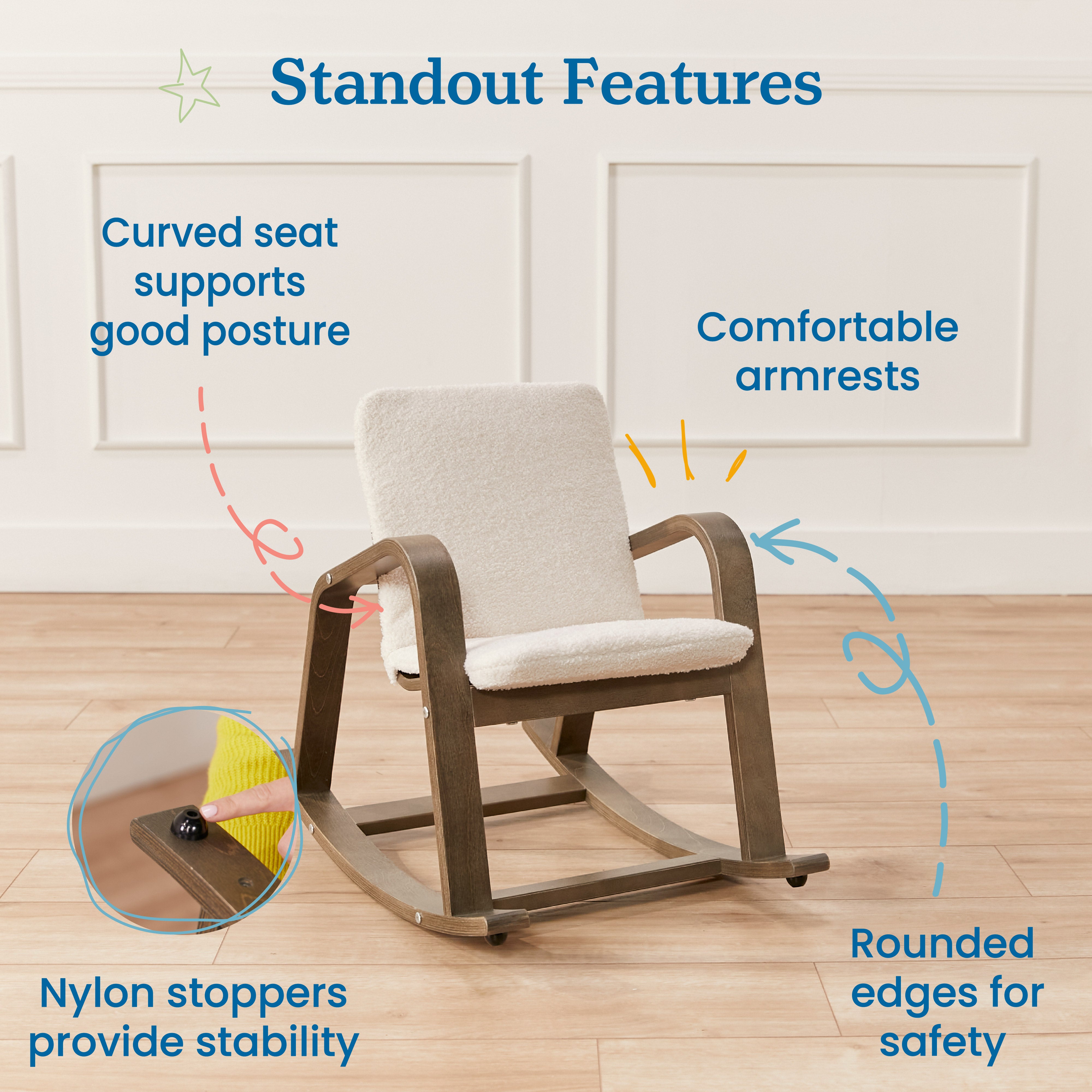 Bentwood Rocking Chair with Cushion