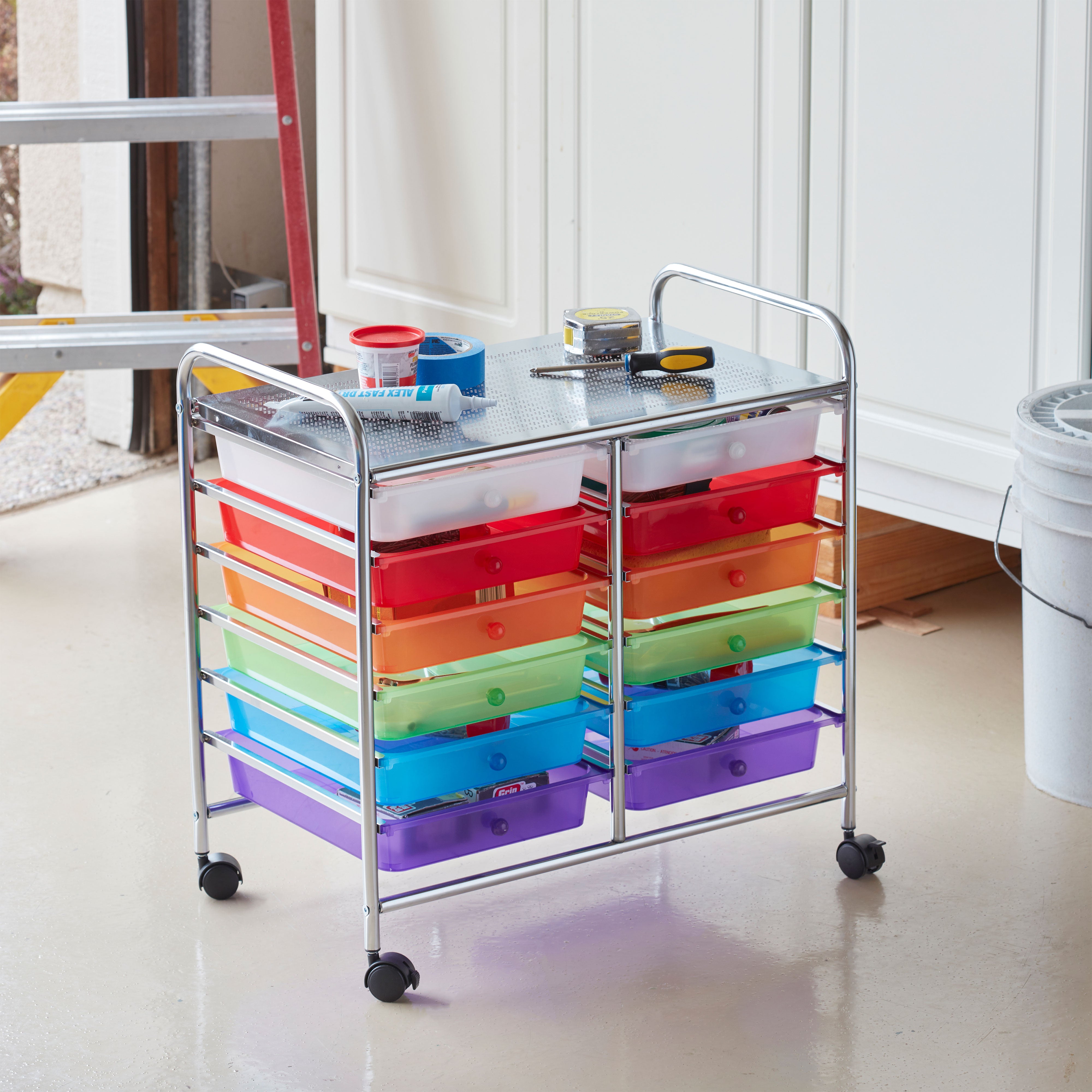 12-Drawer Value Mobile Storage Utility Cart