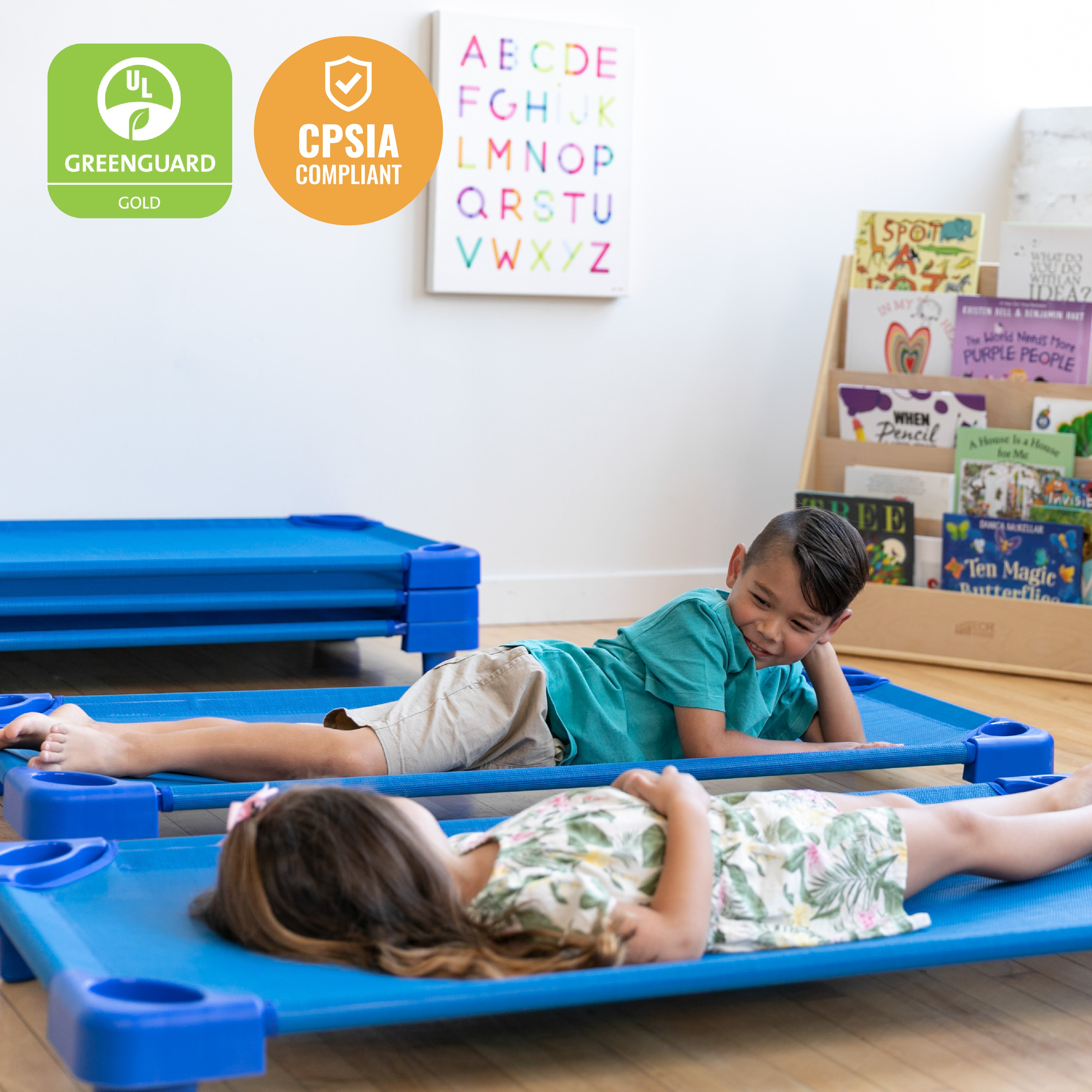 Stackable Kiddie Cot Fabric, Standard, Replacement Parts, 6-Pack