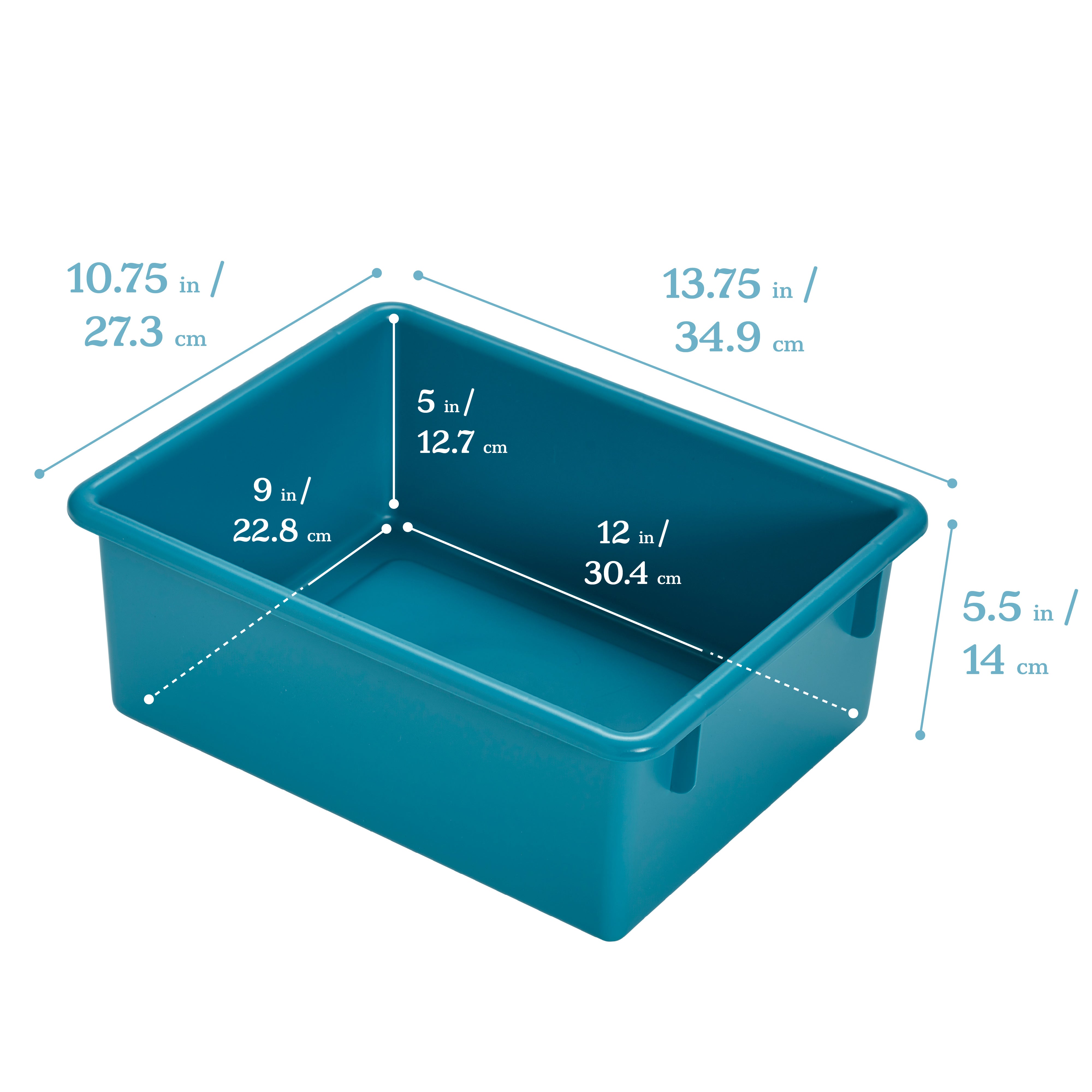 Letter Size Deep Tray with Lid, 10-Piece