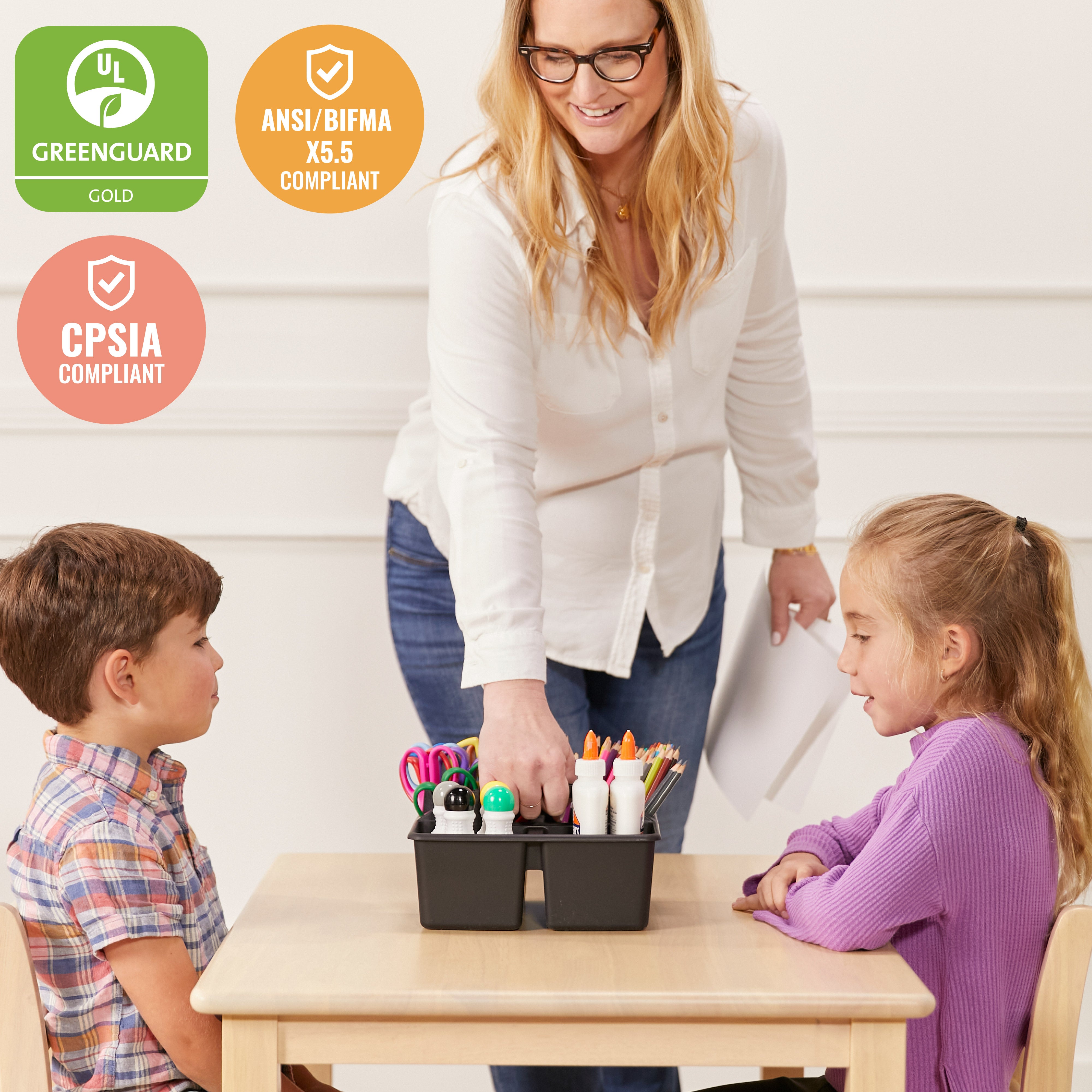 24in x 36in Rectangular Hardwood Table with 22in Legs