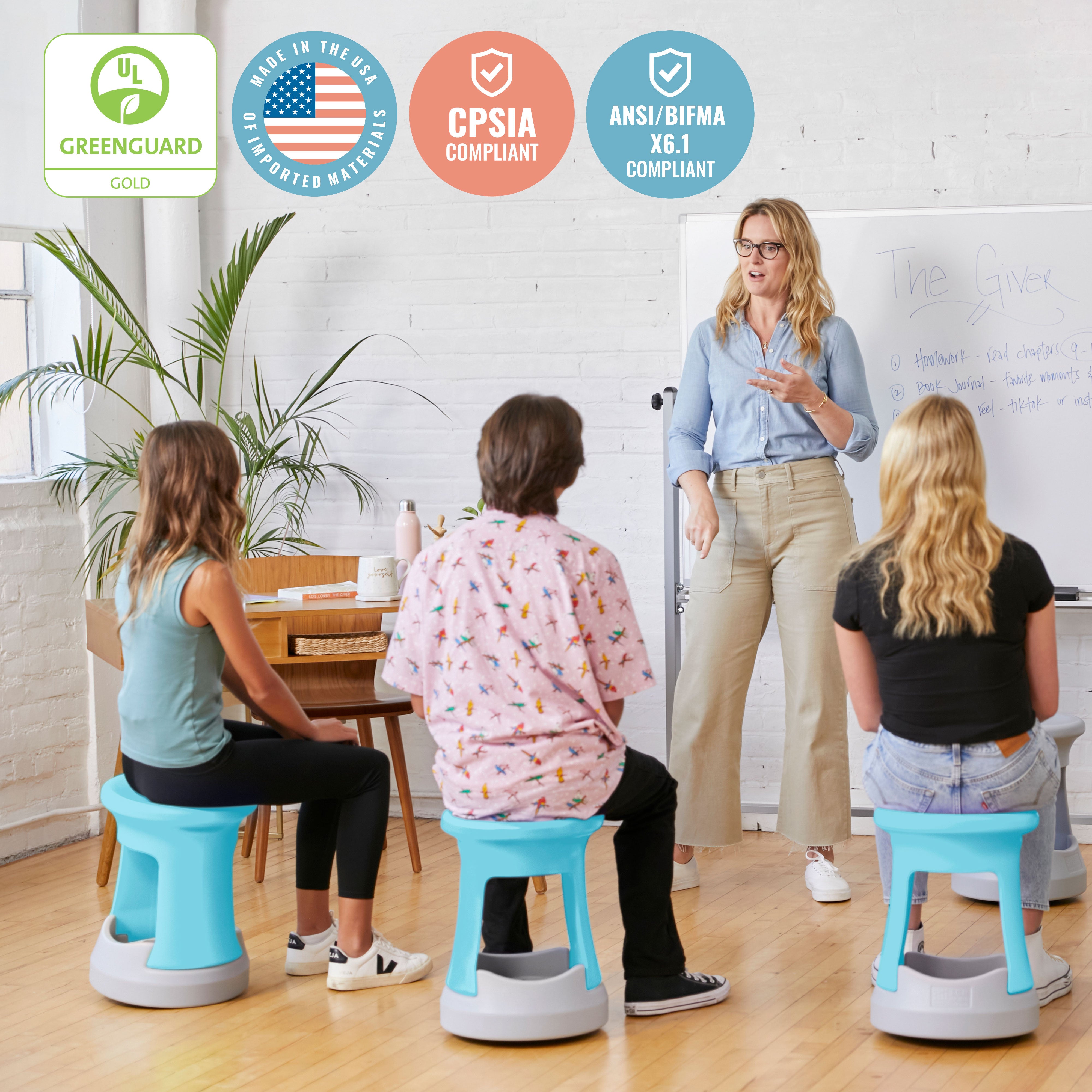 Storage Wobble Stool, 18in Seat Height