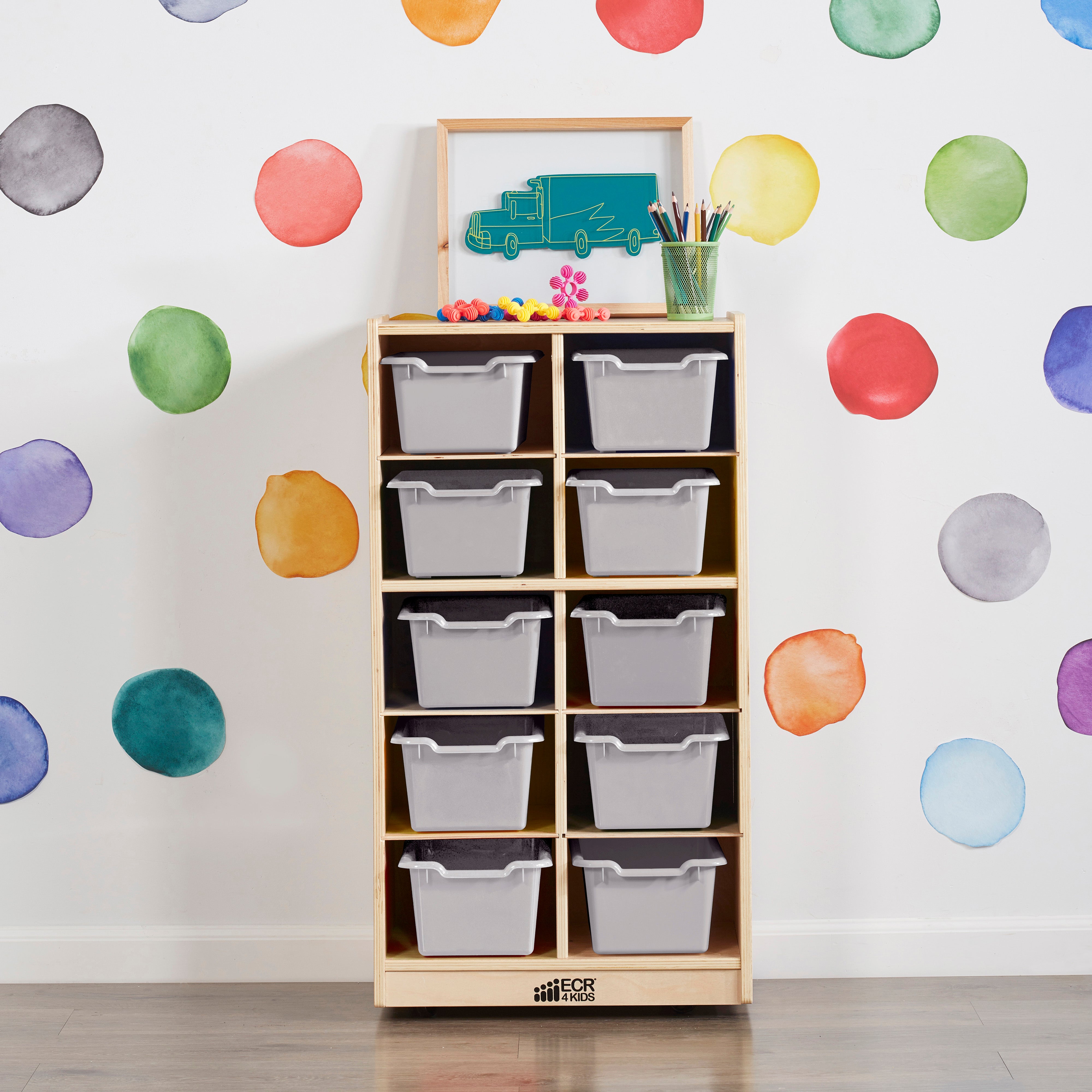 Scoop Front Storage Bins, 10-Piece