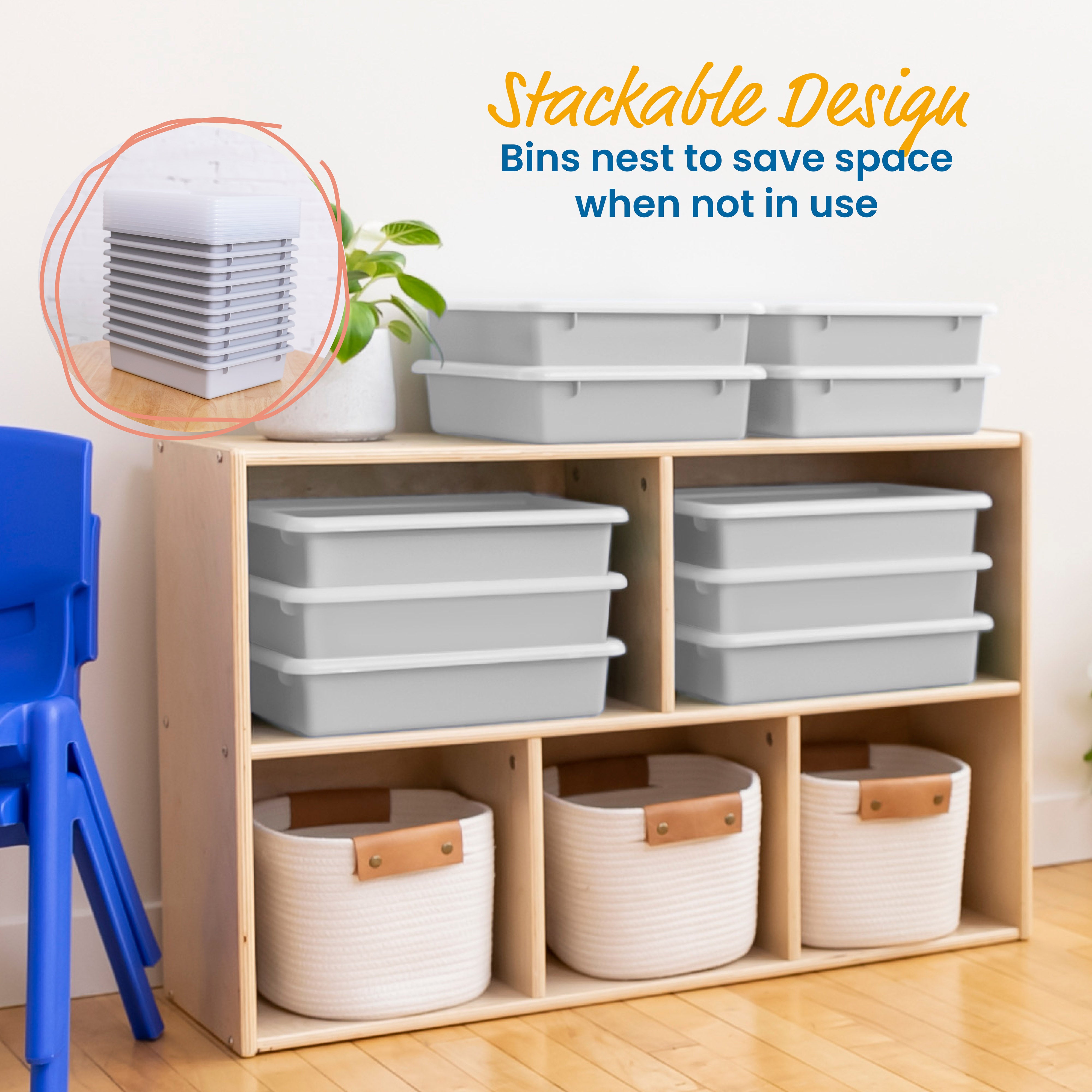 Letter Size Tray with Lid, 10-Piece