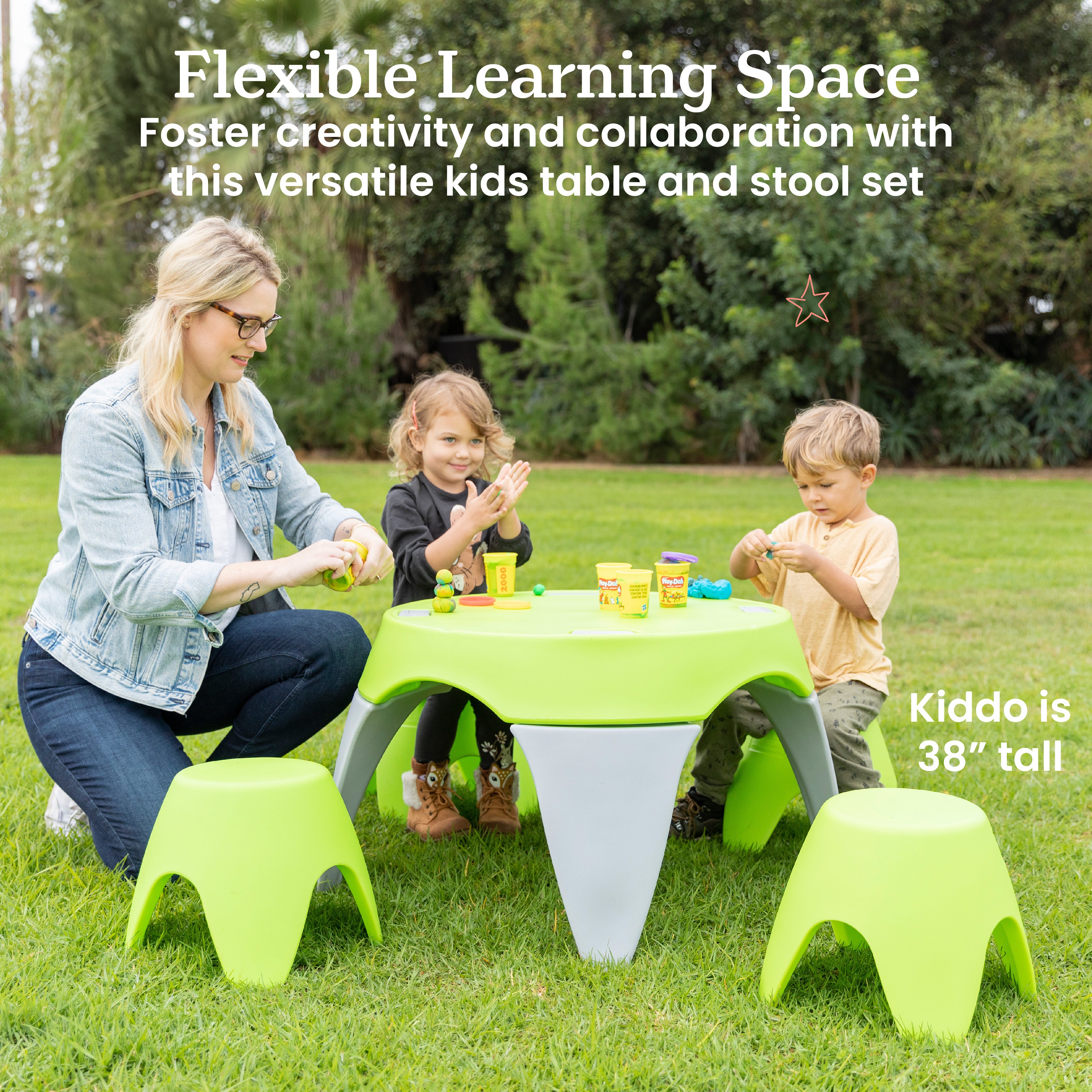 Ayana Table and Stool Set, 5-Piece