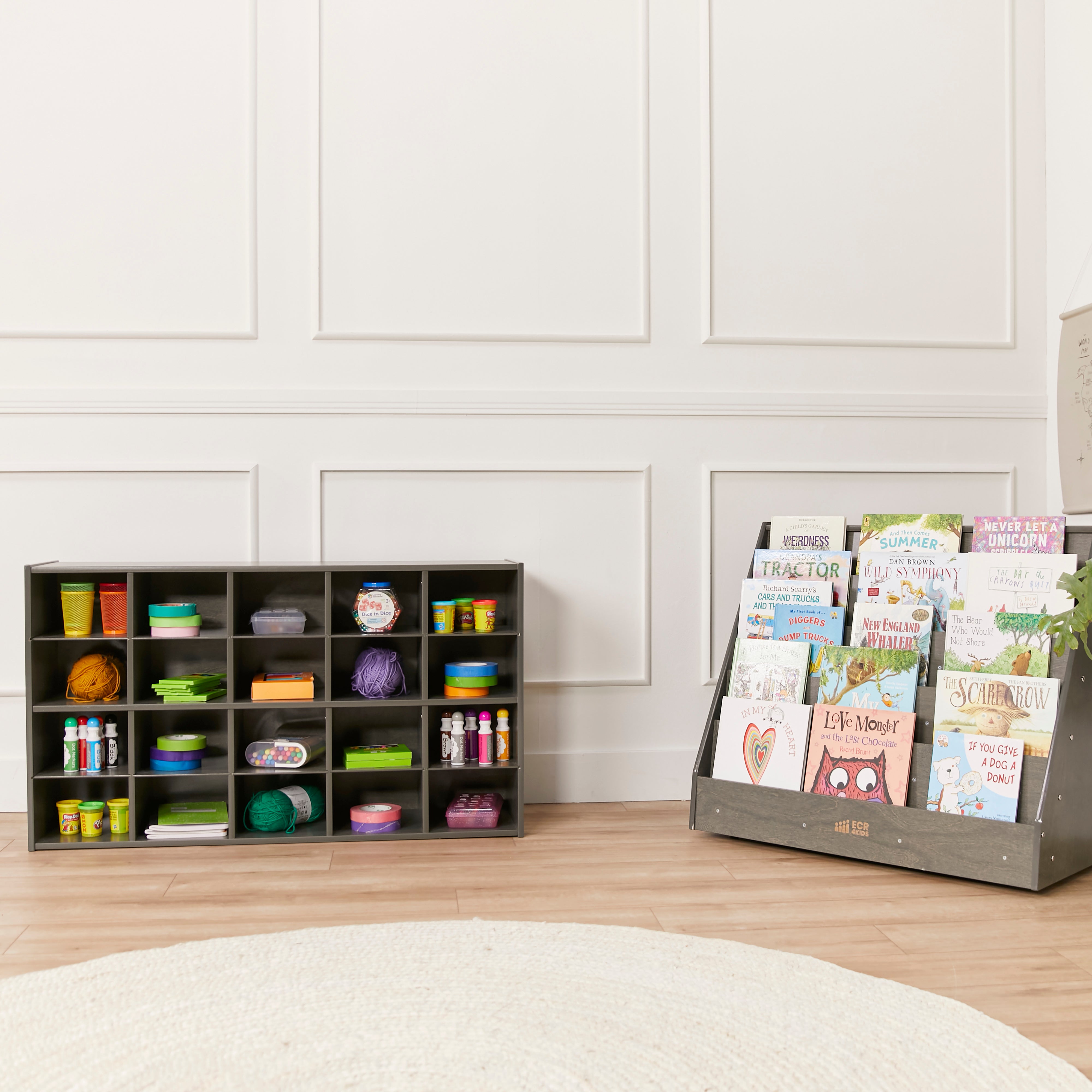 Streamline 20 Cubby Tray Storage Cabinet, 4x5, Classroom Furniture