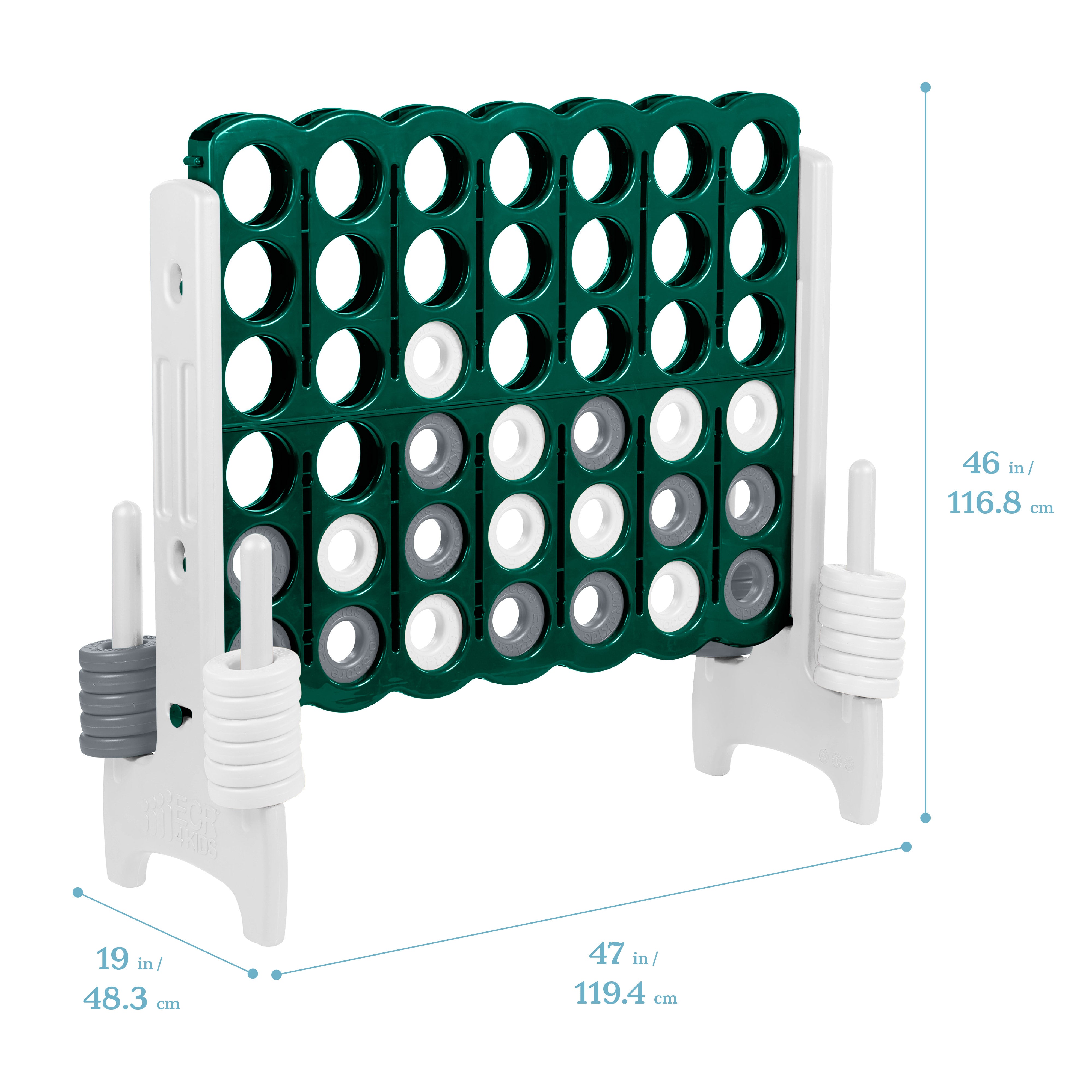 Jumbo 4-To-Score Giant Game with 42 Rings and Reset Sliders
